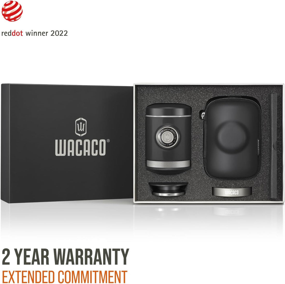 WACACO Picopresso Portable Espresso Maker Bundled with Protective Case, Pro-level Specialty Coffee Machine, Compatible Ultra-fine Grind, Manually Operated Travel Coffee Maker