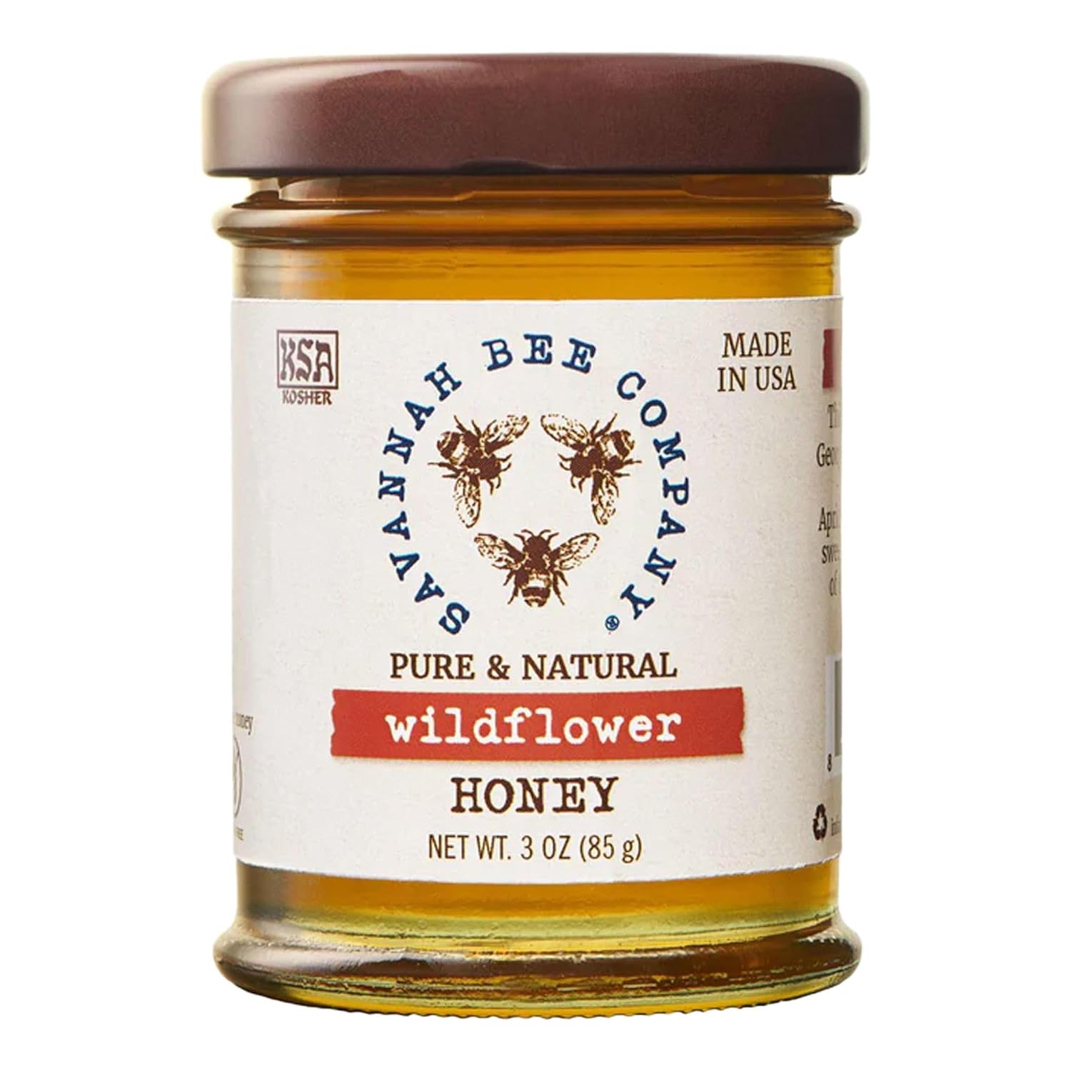 Savannah Bee Company Hot Honey Gluten Free and 100% Pure Honey Infused with Sweet Wildflower- Heat from Wildflower and Habanero Peppers 12 oz Squeeze Bottle