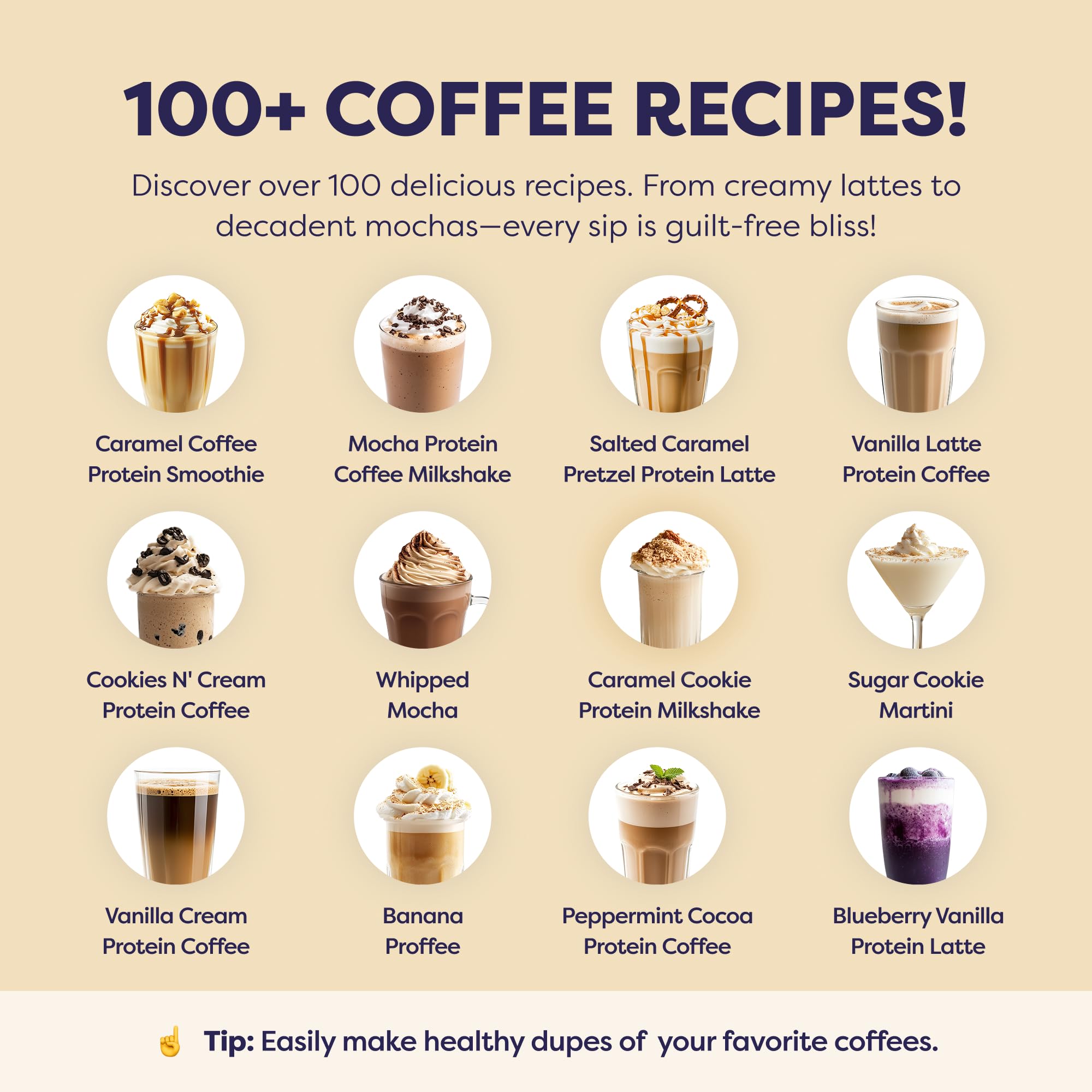 Caramel Protein Iced Coffee - Premium Whey Protein & Instant Iced Coffees - 100% Natural Cold Brew - Zero Artificial Flavors & Sweeteners, 80 mg Caffeine Per Serving, No Added Sugar, 20 Servings