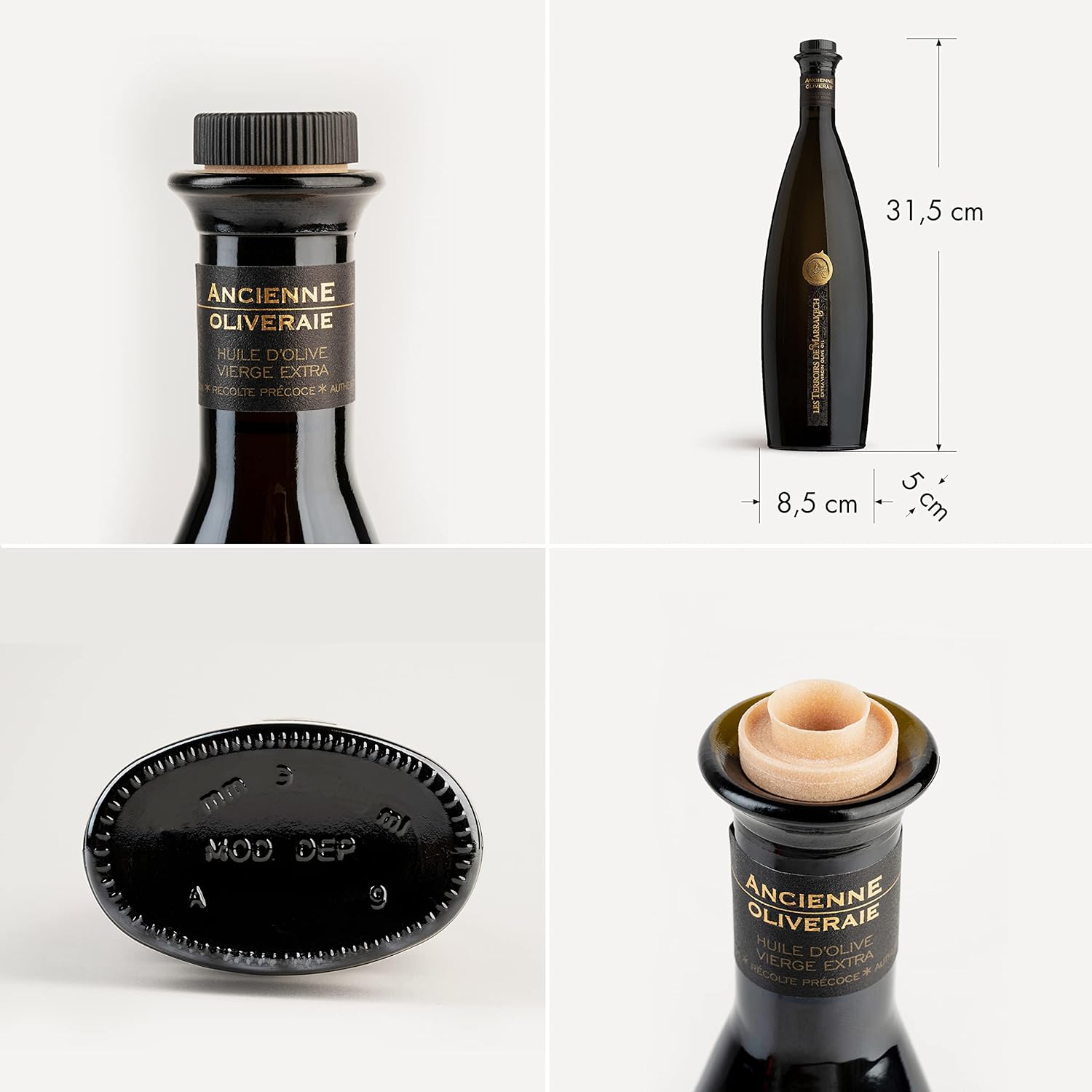 Les Terroirs De Marrakech Extra Virgin Olive Oil, Polyphenol Rich Olive Oil, Moroccan Cold Pressed EVOO Oil, Keto Organic Olive Oil, USDA Certified, Award Winning, Carbon Neutral, 17fl oz. Bottle