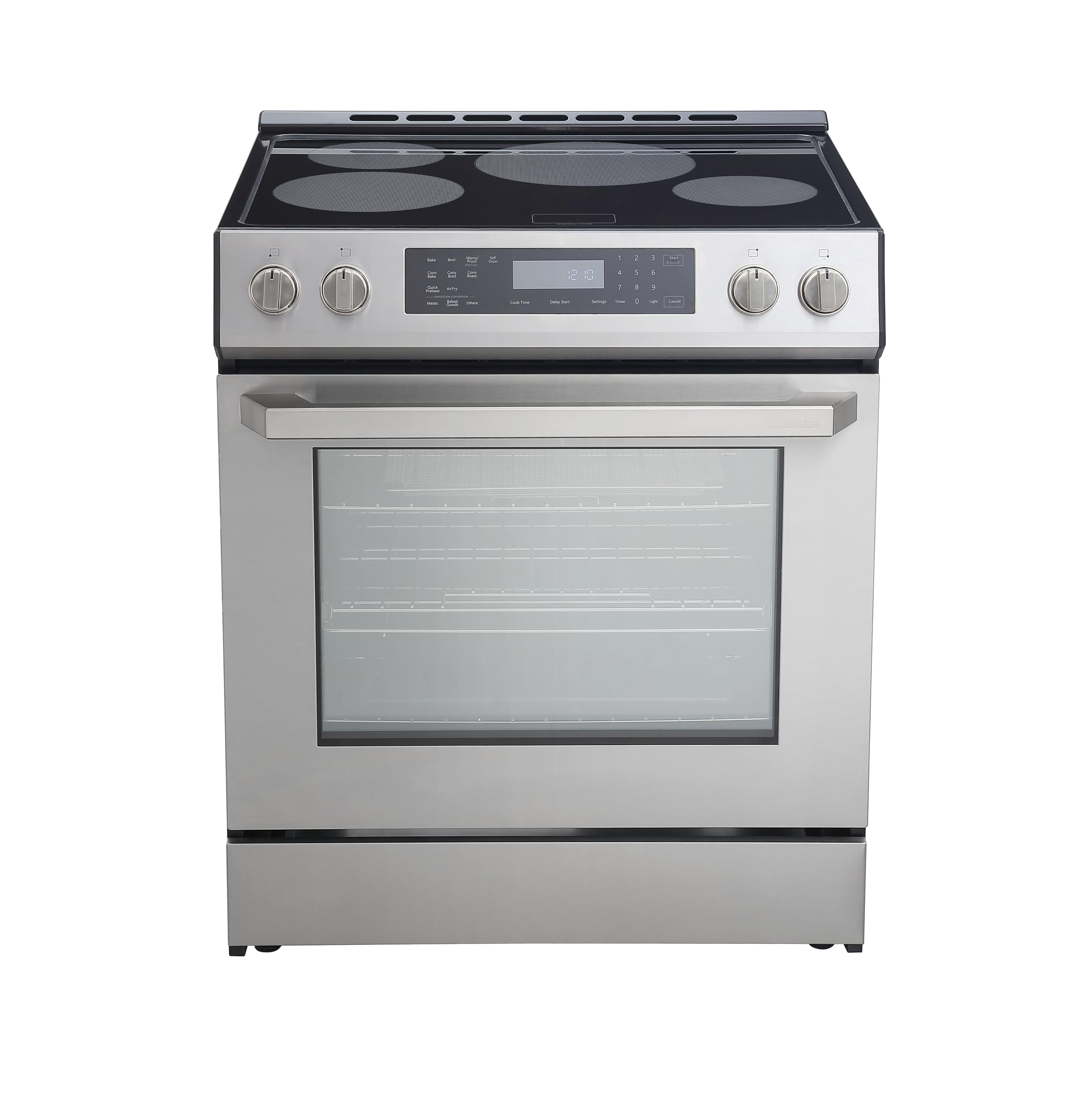 Rangaire RRE303GS 30" Glass Touch Electric Range Oven - Stainless Steel, Infrared Stove Burners, True Convection, Self Cleaning, Easy Reach Racks