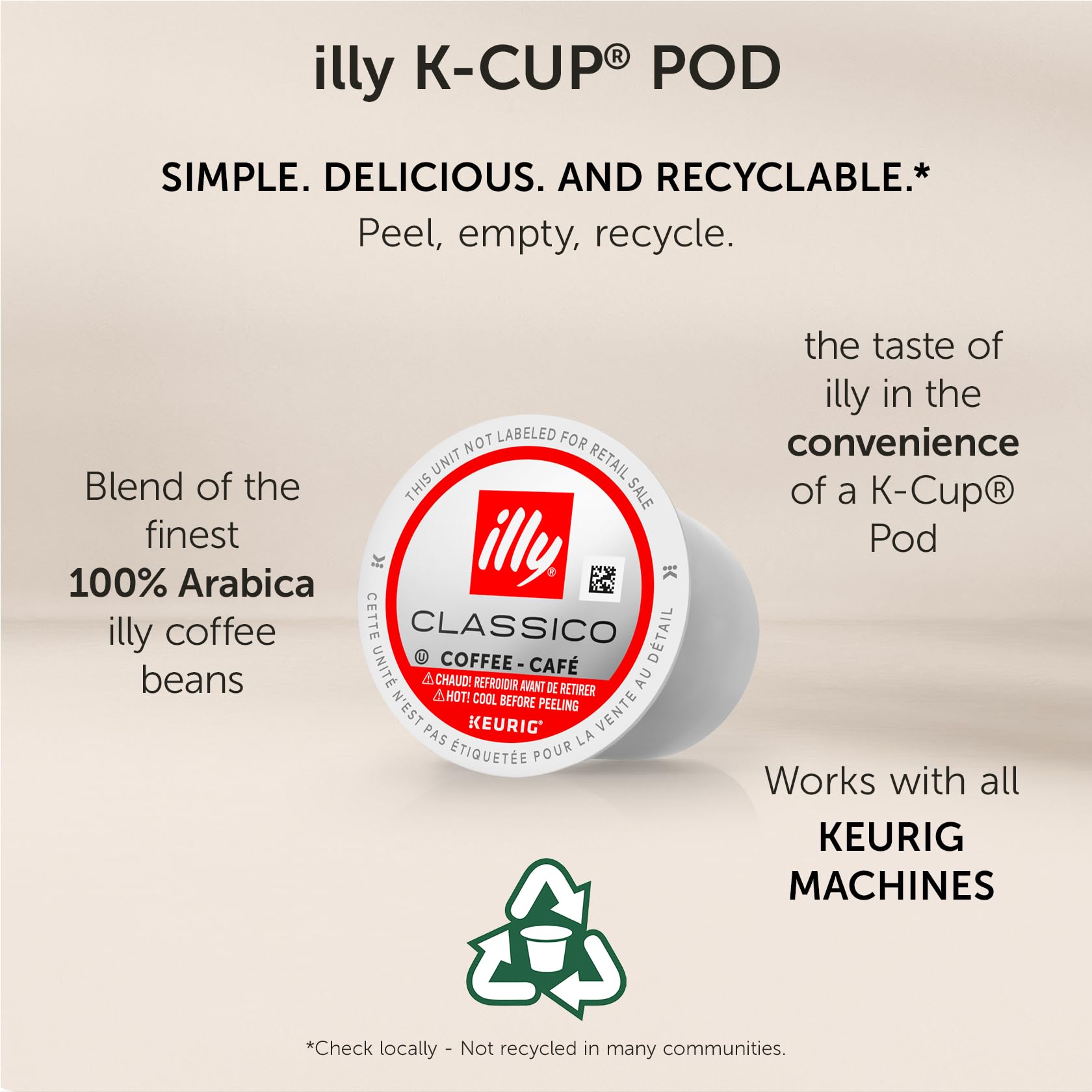 Illy Coffee K Cups - Pods For Keurig Machines – Classico Roast - Caramel, Orange Blossom & Jasmine - Mild, Flavorful & Balanced Flavor - No Preservatives – 32 Count