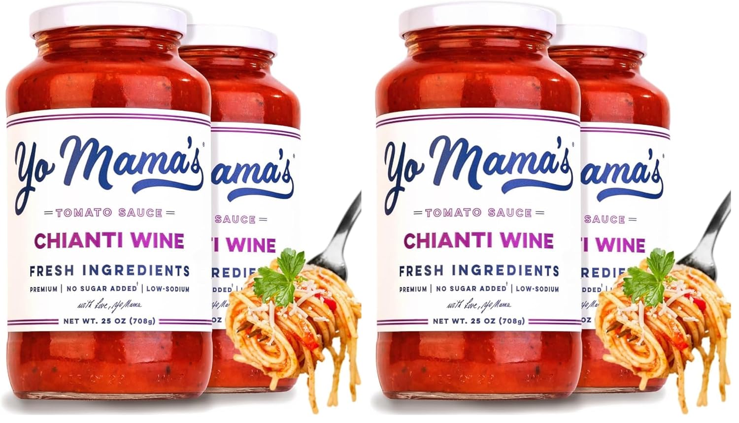 Yo Mama's Foods Keto Marinara Pasta Sauce - (3) 12.5 Ounce Jars - No Sugar Added, Low Carb, Low Sodium, Gluten Free, Paleo Friendly, and Made with Fresh, Non-GMO Tomatoes