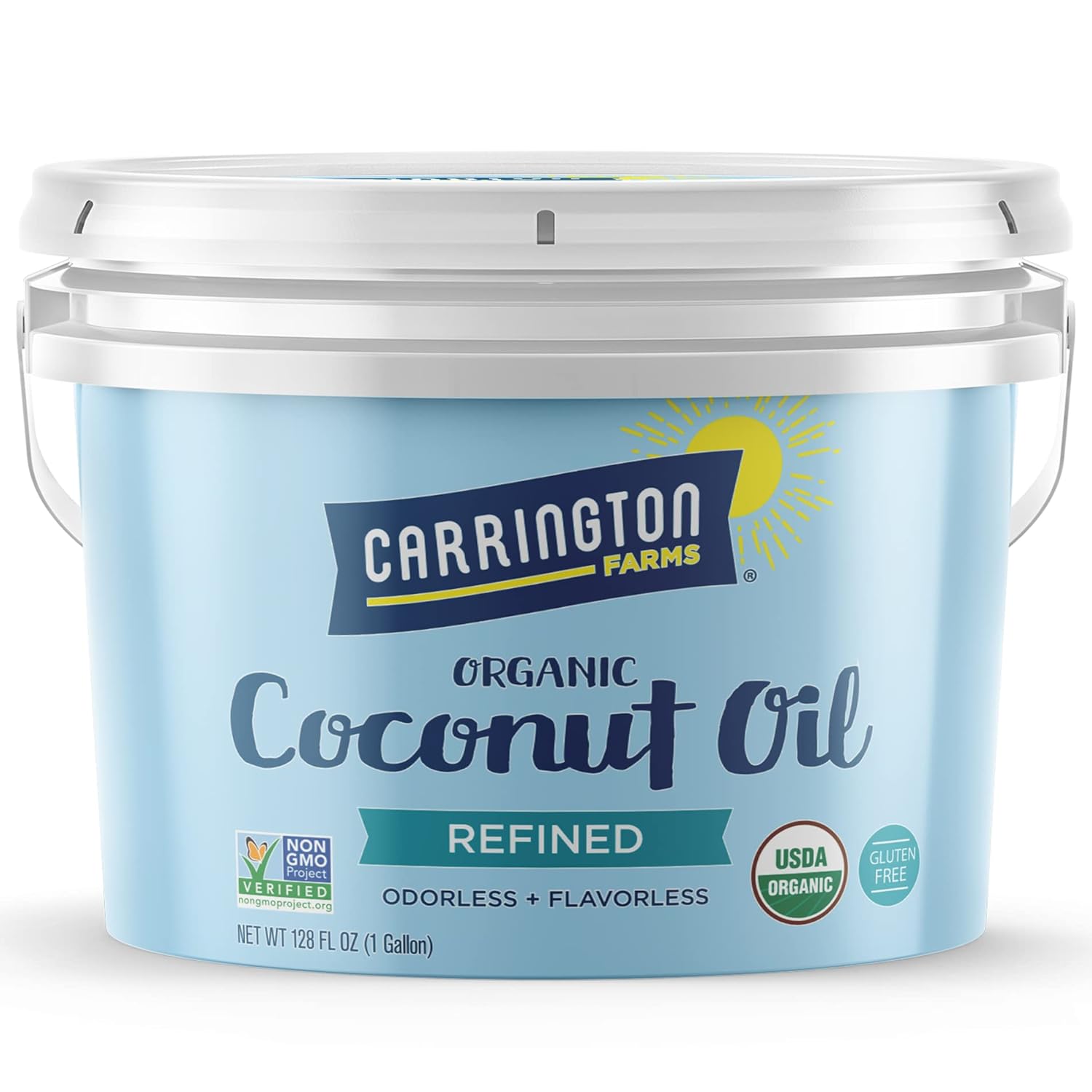 Carrington Farms Organic Liquid Coconut Cooking Oil, 32 Fl Oz –Unflavored, Unscented, High Smoke Point, MCT-Rich, No Trans Fat – For Cooking, Sautéing, Frying & Baking – Gluten Free, Non-GMO, Hexane Free, BPA Free Bottle