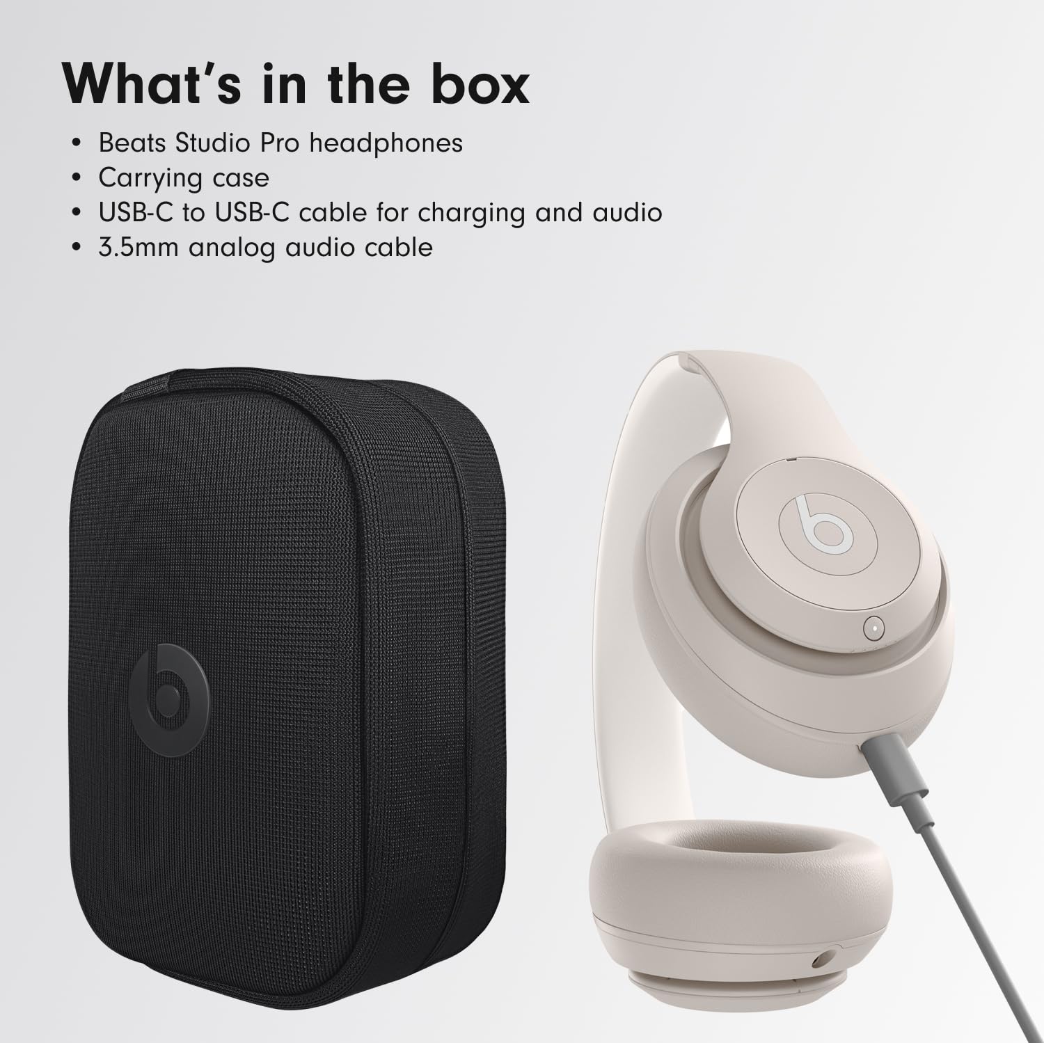 Beats Studio Pro Premium Wireless Over-Ear Headphones- Up to 40-Hour Battery Life, Active Noise Cancelling, Great for Travel & Commuting, USB-C Lossless Audio, Apple & Android Compatible -Black