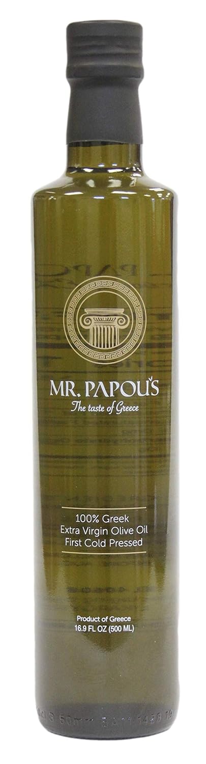 Mr. Papou's | Extra Virgin Olive Oil | First Cold Pressed | Family Owned | Harvested in Greece | 3 Liter - 101.4 fl oz (3 Liter)