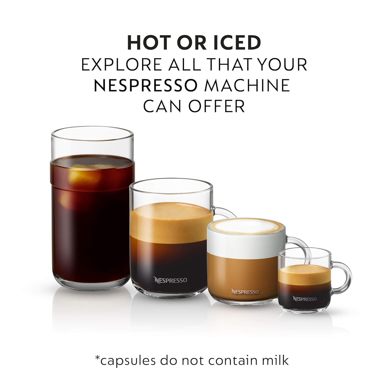 Nespresso Capsules Vertuo, Intenso, Dark Roast Coffee, 30-Count Coffee Pods, Brews 7.8oz