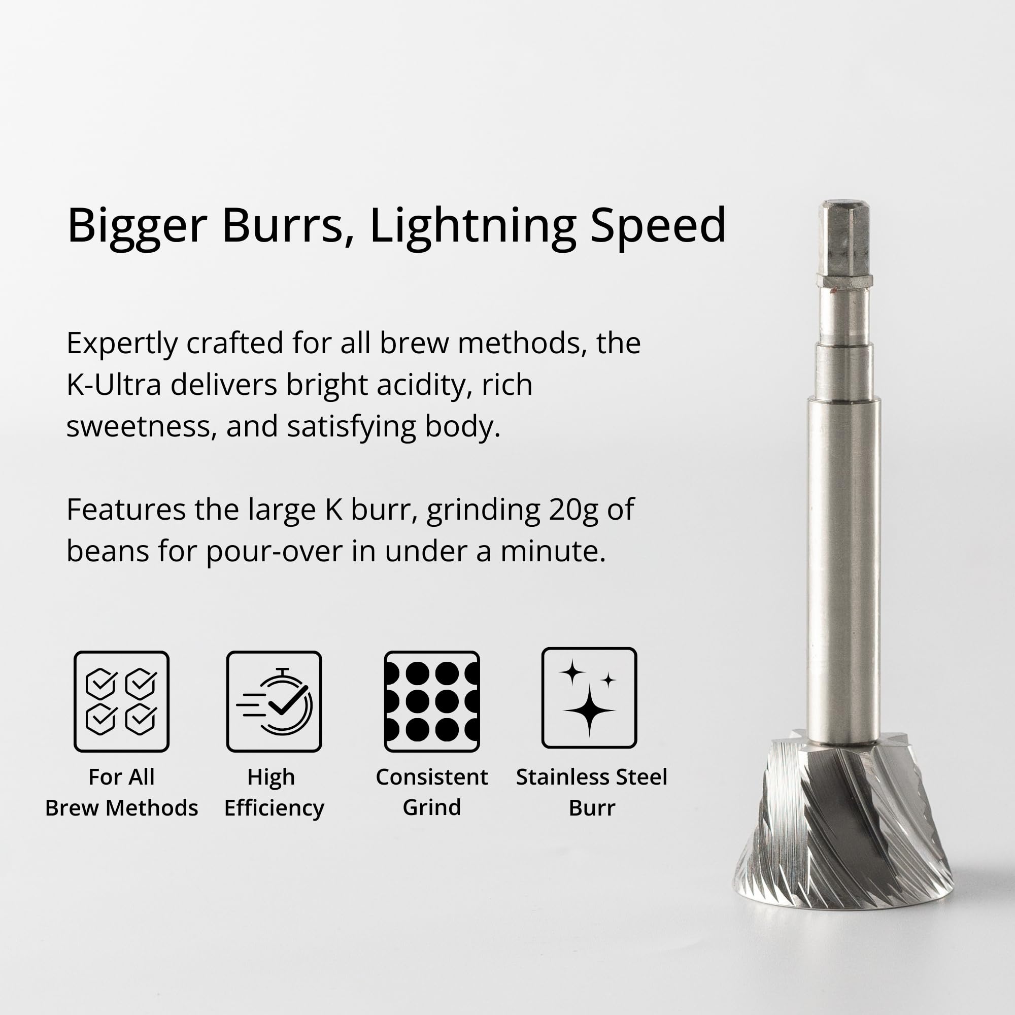 1Zpresso K-Ultra Manual Coffee Grinder Iron Gray with Carrying Case, Assembly Consistency Grind Stainless Steel Conical Burr, Foldable Handle, Numerical External Adjustable Setting, All-Round Grinder
