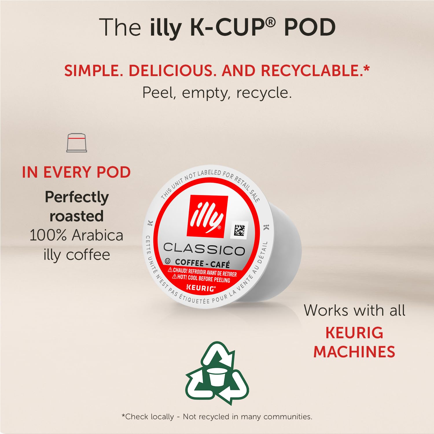 Illy Coffee K Cups - Pods For Keurig Machines – Classico Roast - Caramel, Orange Blossom & Jasmine - Mild, Flavorful & Balanced Flavor - No Preservatives – 32 Count