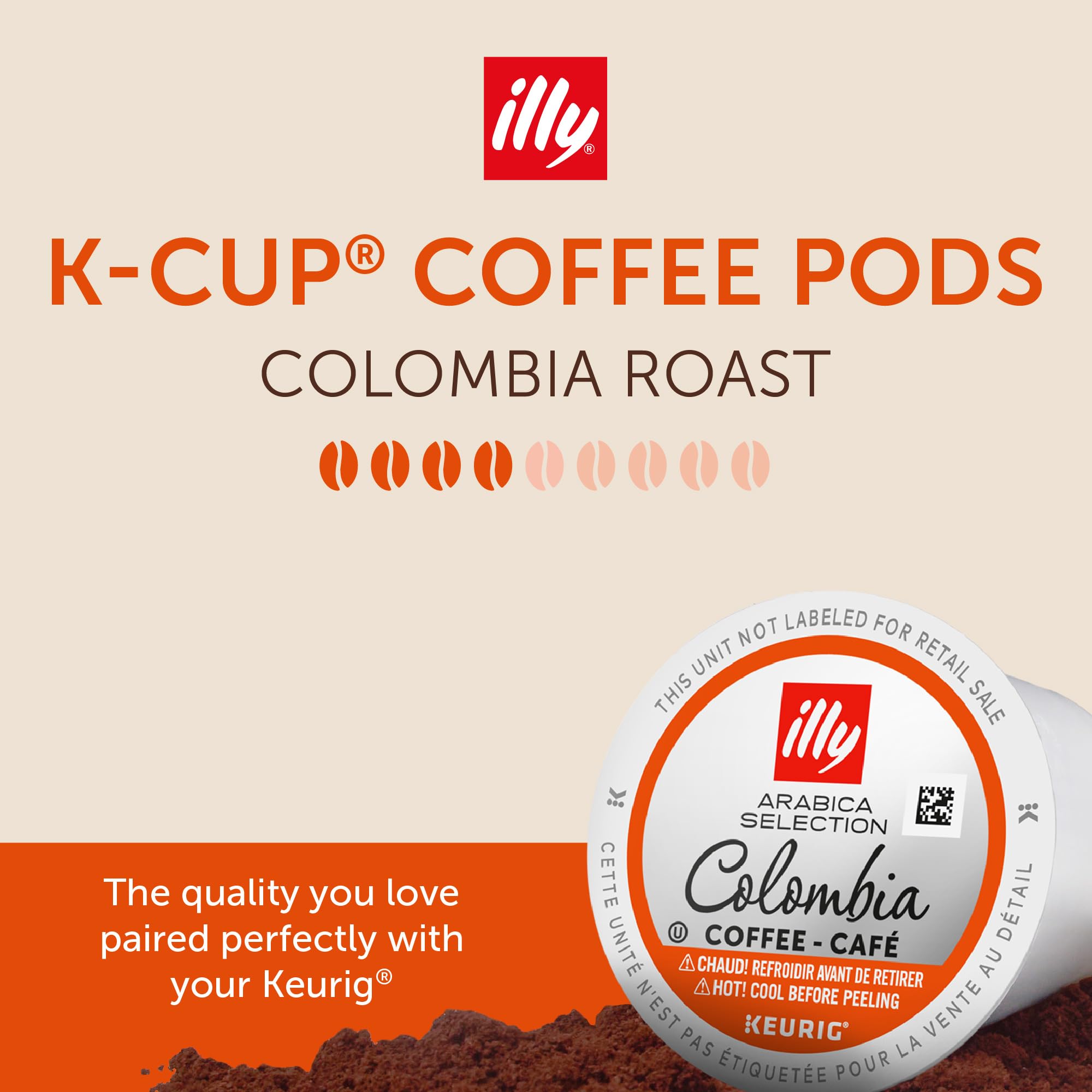 Illy Coffee K Cups - Pods For Keurig Machines – Classico Roast - Caramel, Orange Blossom & Jasmine - Mild, Flavorful & Balanced Flavor - No Preservatives – 32 Count