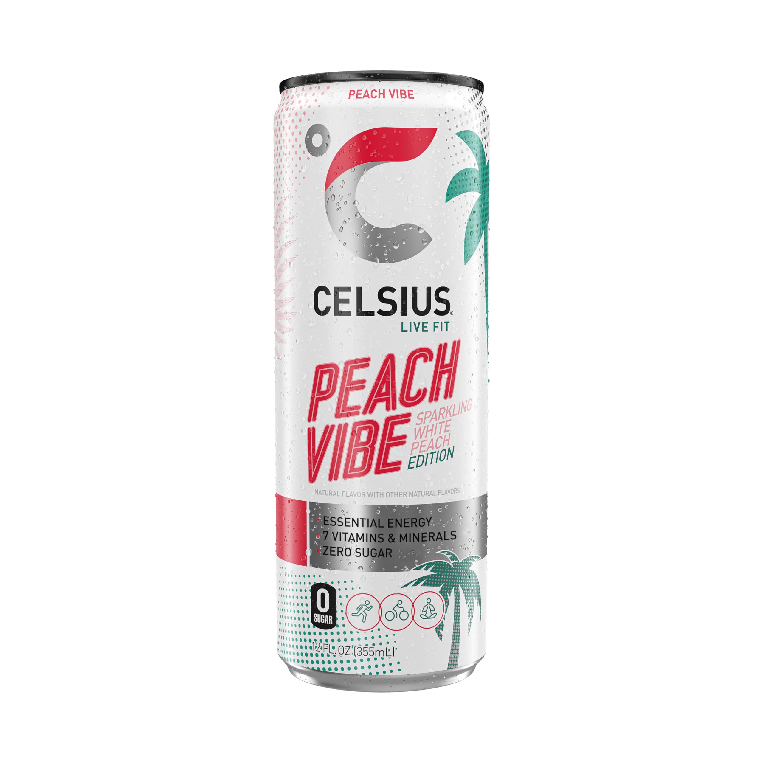 CELSIUS ASTRO VIBE Sparkling Blue Razz, Sugar Free Energy Drink, 12 Fl Oz (Pack of 12)