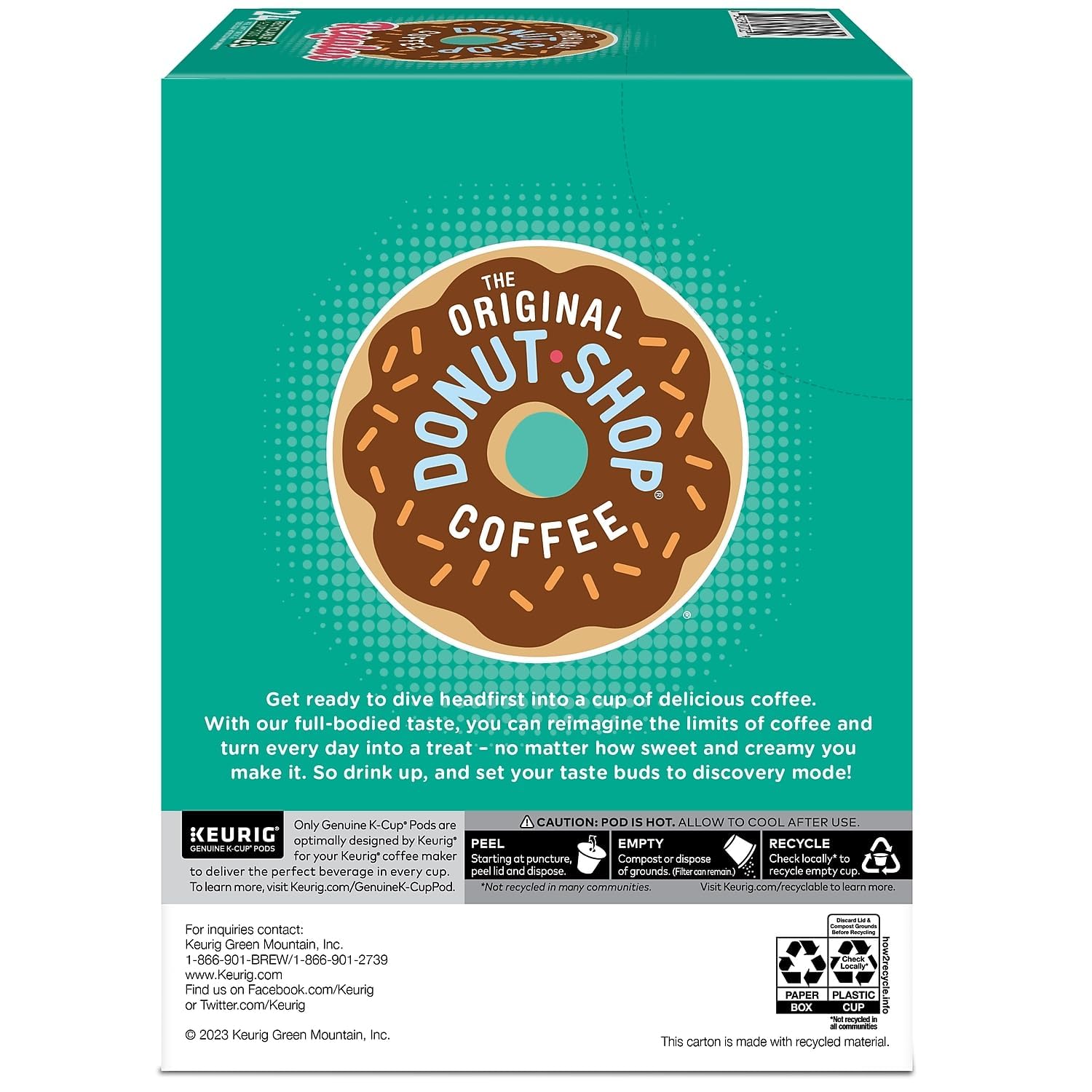The Original Donut Shop Regular Keurig Single-Serve K-Cup Pods, Medium Roast Coffee, 72 Count