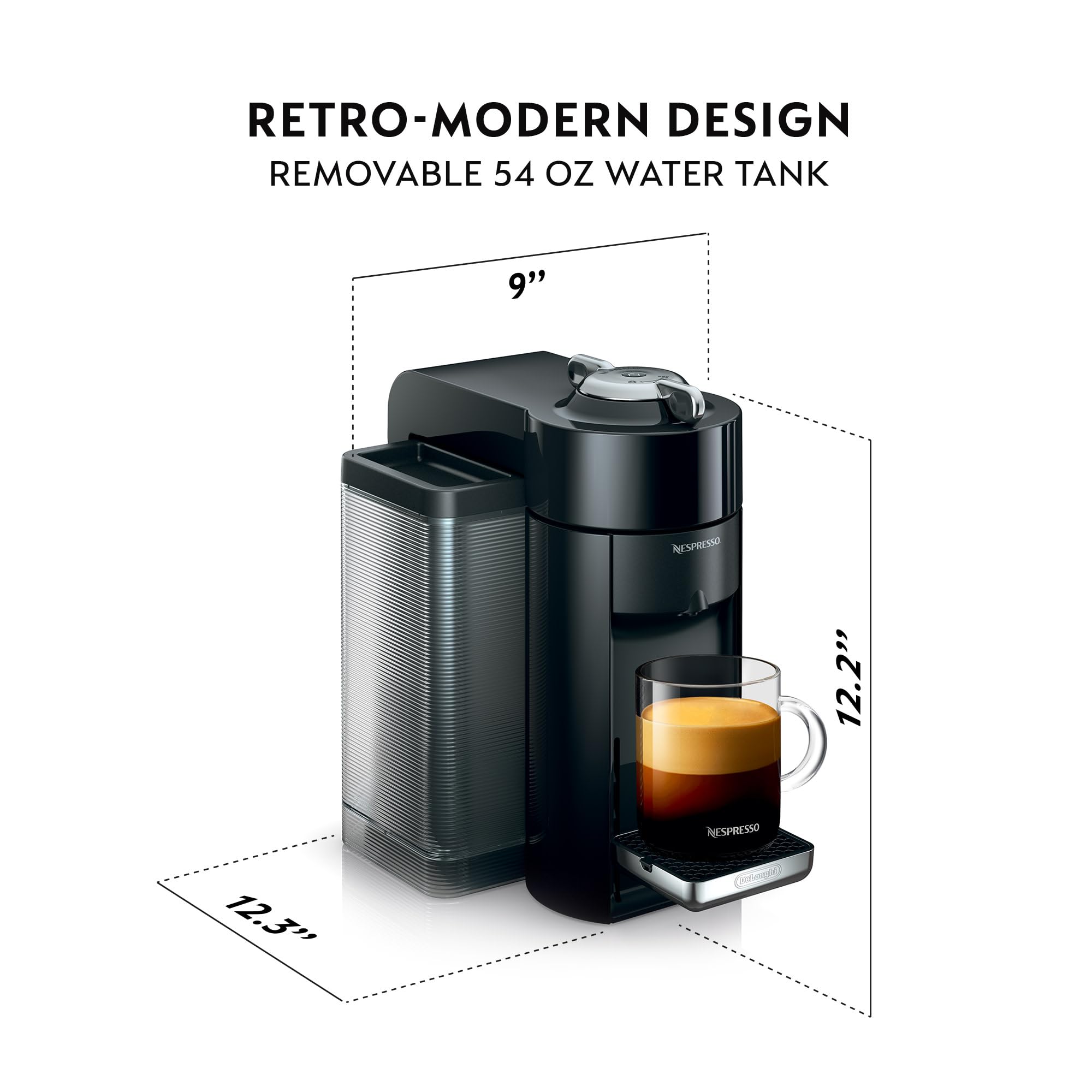 Nespresso Vertuo Coffee and Espresso Maker by De'Longhi, Titan