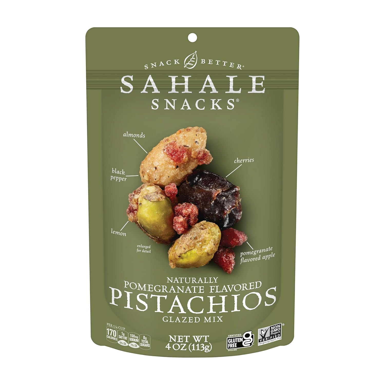Sahale Snacks Glazed Mix Nut Blend Variety Pack, 1.5 Oz Grab & Go Bags (12 Total Packs) - Four Different Dry-Roasted Deluxe Mixed Nuts Blends Included - Non-GMO Kosher & Certified Gluten-Free Snacks