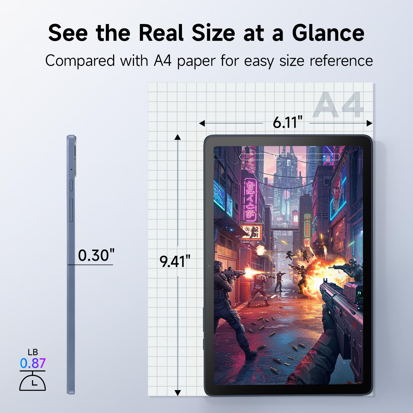 TCL TAB 10 Gen 4 Android Tablet, 10.1” FHD Display, Octa-Core CPU, 12GB RAM (4+8GB), 128GB Storage, 6000mAh Battery, Android 15, Wi-Fi, Metal Body, Tablet for Work, Study, Entertainment & Family Use