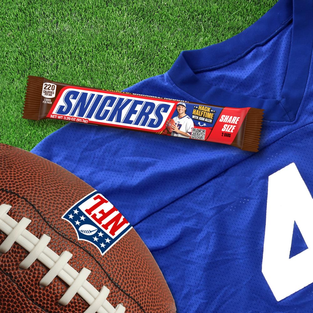 SNICKERS Full Size Bulk Milk Chocolate Candy Bars, 1.86 oz Bar, 48 ct Box