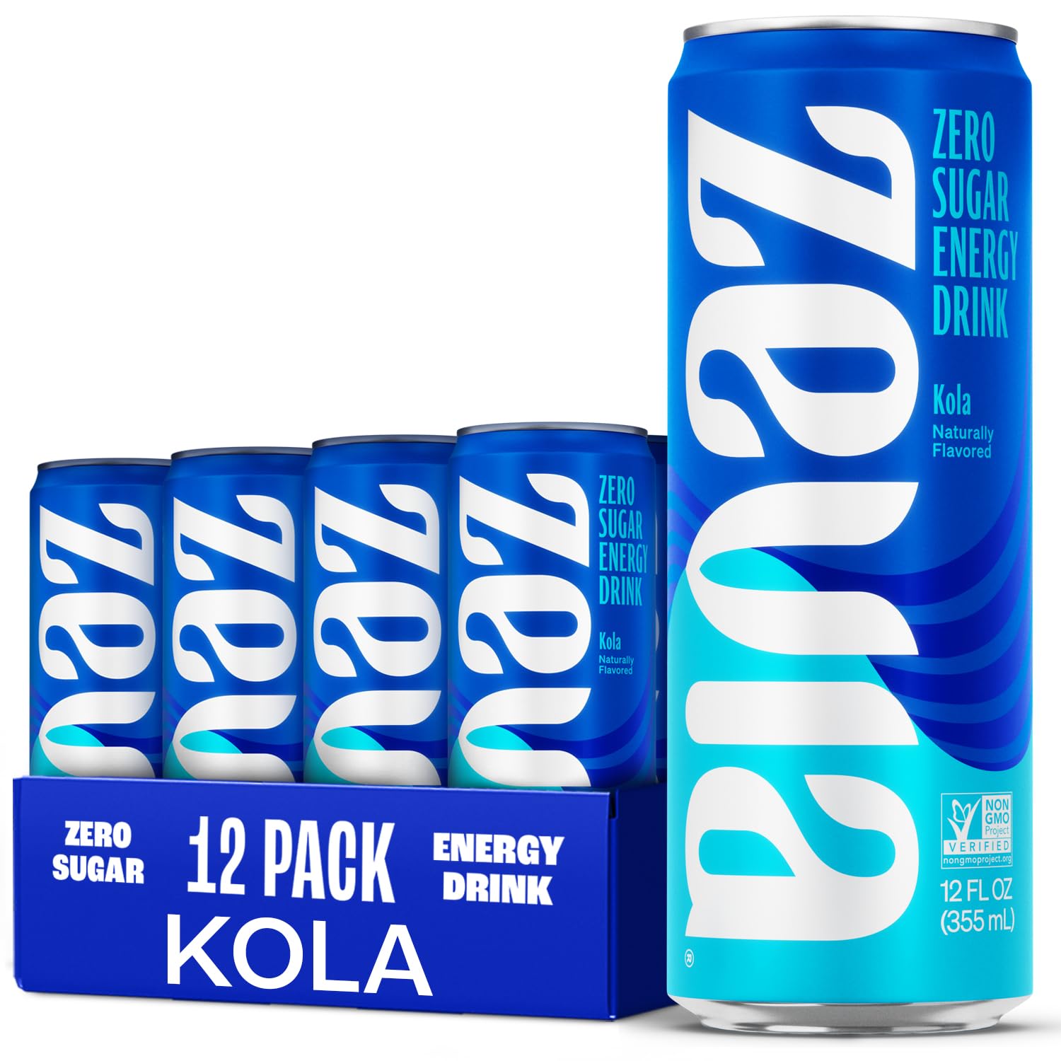 Zevia Zero Sugar Energy Drink, Classic Variety Pack, 12 oz Cans (12-Pack) – Naturally Sweetened, Non-GMO Project Verified, Gluten-Free, Vegan