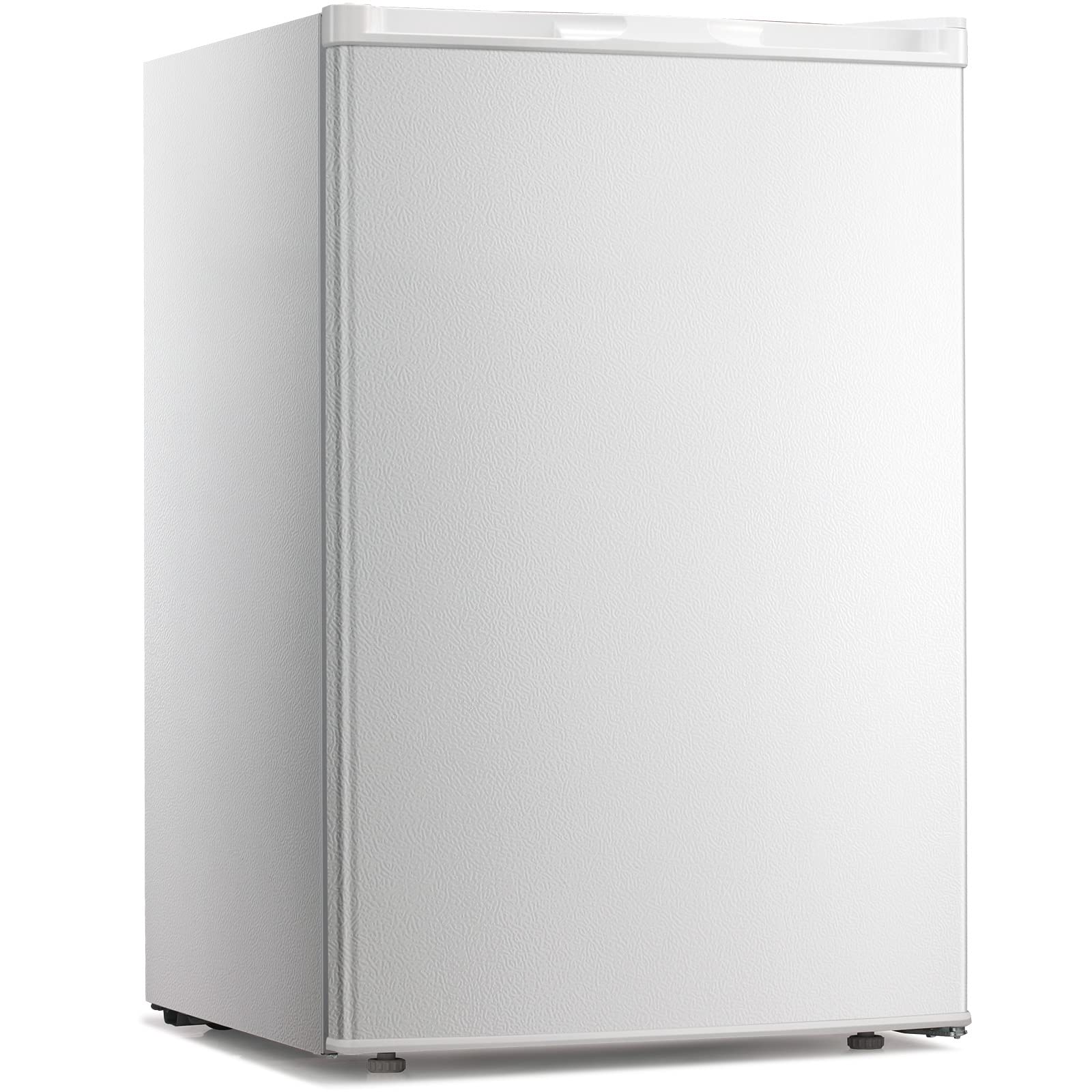 Kismile Small Freezer Upright, 3.0 Cu.ft Mini Freezer with Adjustable Thermostat, Removable Shelves, Reversible Single Door, Stand Up Freezer for Bedroom/Home/Dorms/Apartment (Stainless Steel)