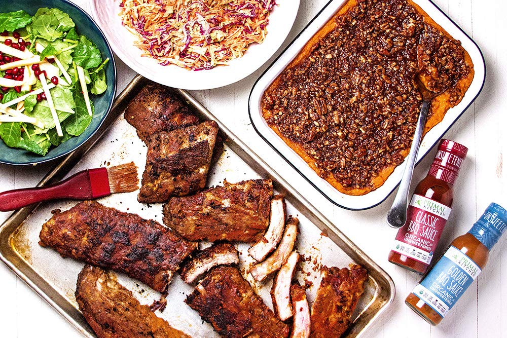 Primal Kitchen Organic Original BBQ, Golden BBQ & Steak Sauce 3-Pack, Made with Real Ingredients, No Cane Sugar or Corn Syrup