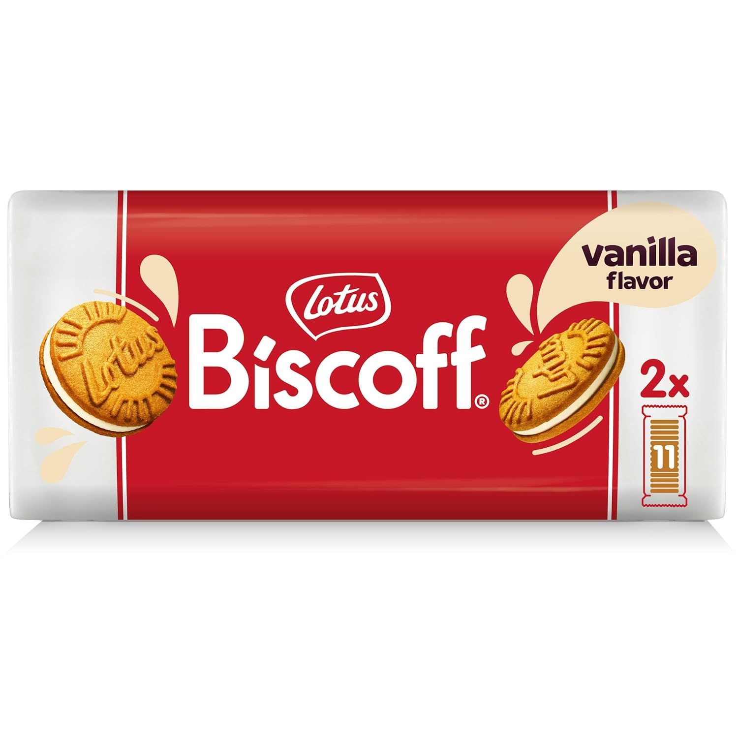 Lotus Biscoff Sandwich Cookies, Milk Chocolate Cream, 15 Cookies per pack, 5.29 Ounce (Pack of 9)