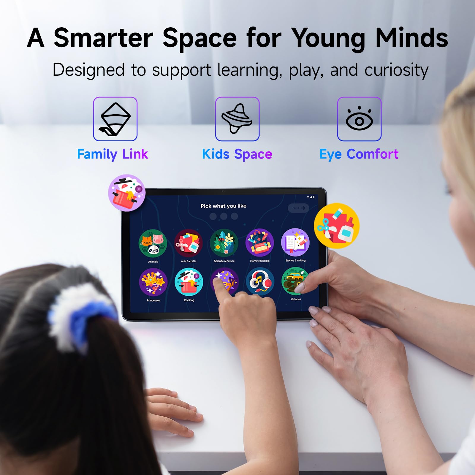 TCL TAB 10 Gen 4 Android Tablet, 10.1” FHD Display, Octa-Core CPU, 12GB RAM (4+8GB), 128GB Storage, 6000mAh Battery, Android 15, Wi-Fi, Metal Body, Tablet for Work, Study, Entertainment & Family Use