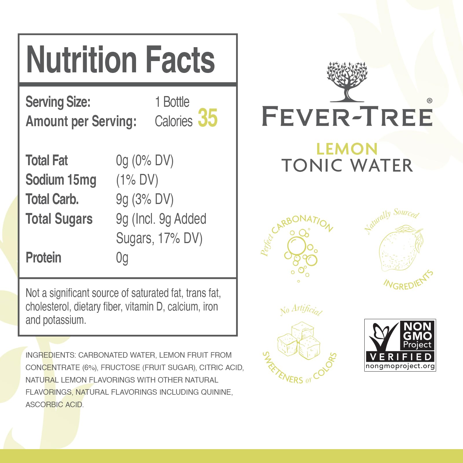 Fever Tree Tonic Water - Premium Quality Mixer - Refreshing Beverage for Cocktails & Mocktails. Naturally Sourced Ingredients, No Artificial Sweeteners or Colors - 150 ML Cans - Pack of 24