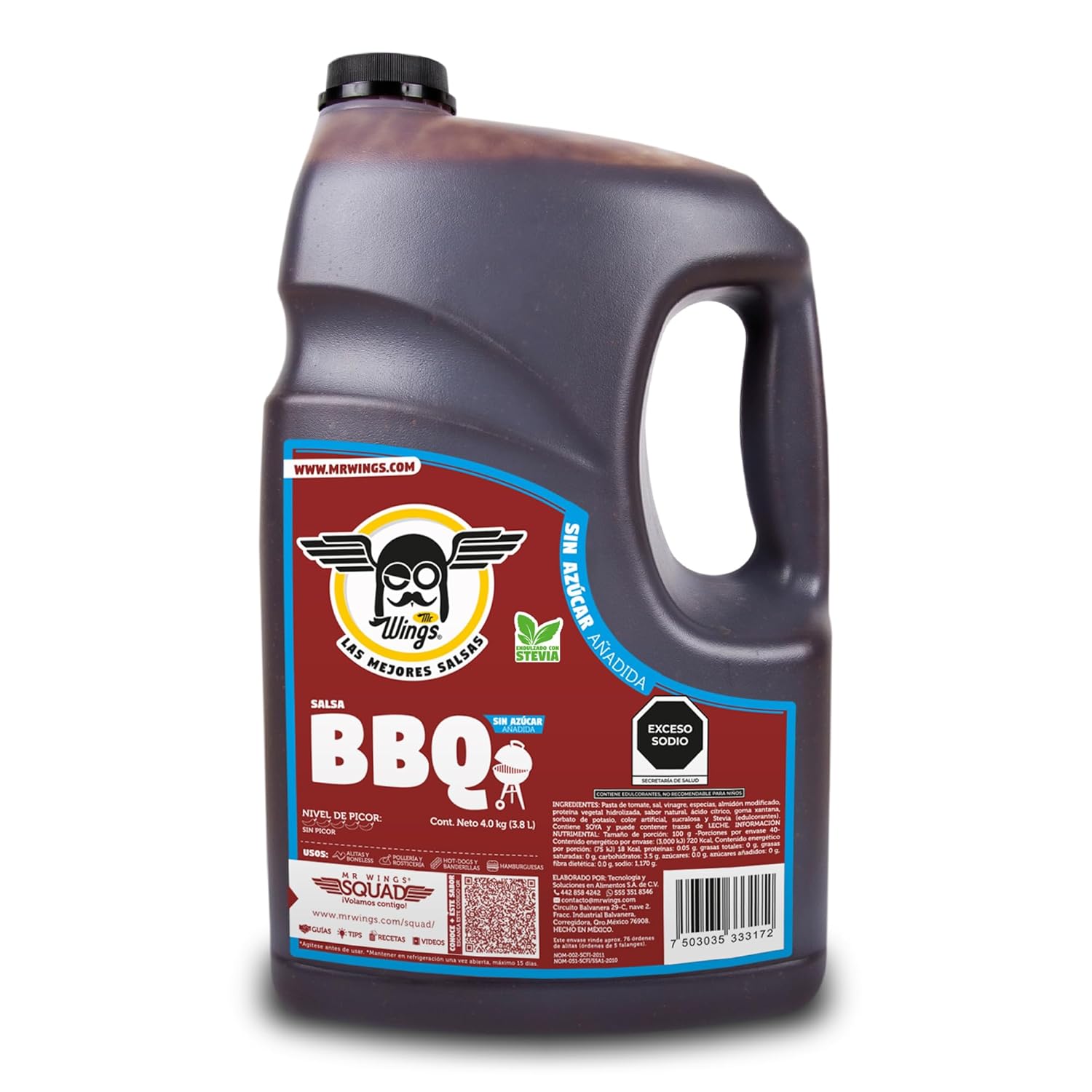 Mr Wings Sweet Mango Mild Sauce 1 Gallon (128 Fl Oz). Sweet and spicy delight, perfect for boneless, fries, drinks and your favorite snacks. Big sauce bulk.