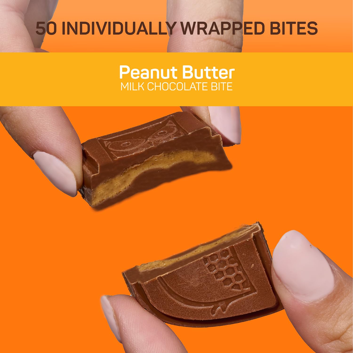 AWAKE - Caffeinated Chocolate Bites - Caramel Milk Chocolate, 50 Bites - 50mg Caffeine - Individually Wrapped Energy Bites - Coffee Alternative - Fairtrade, Gluten Free, Non GMO - 0.48oz