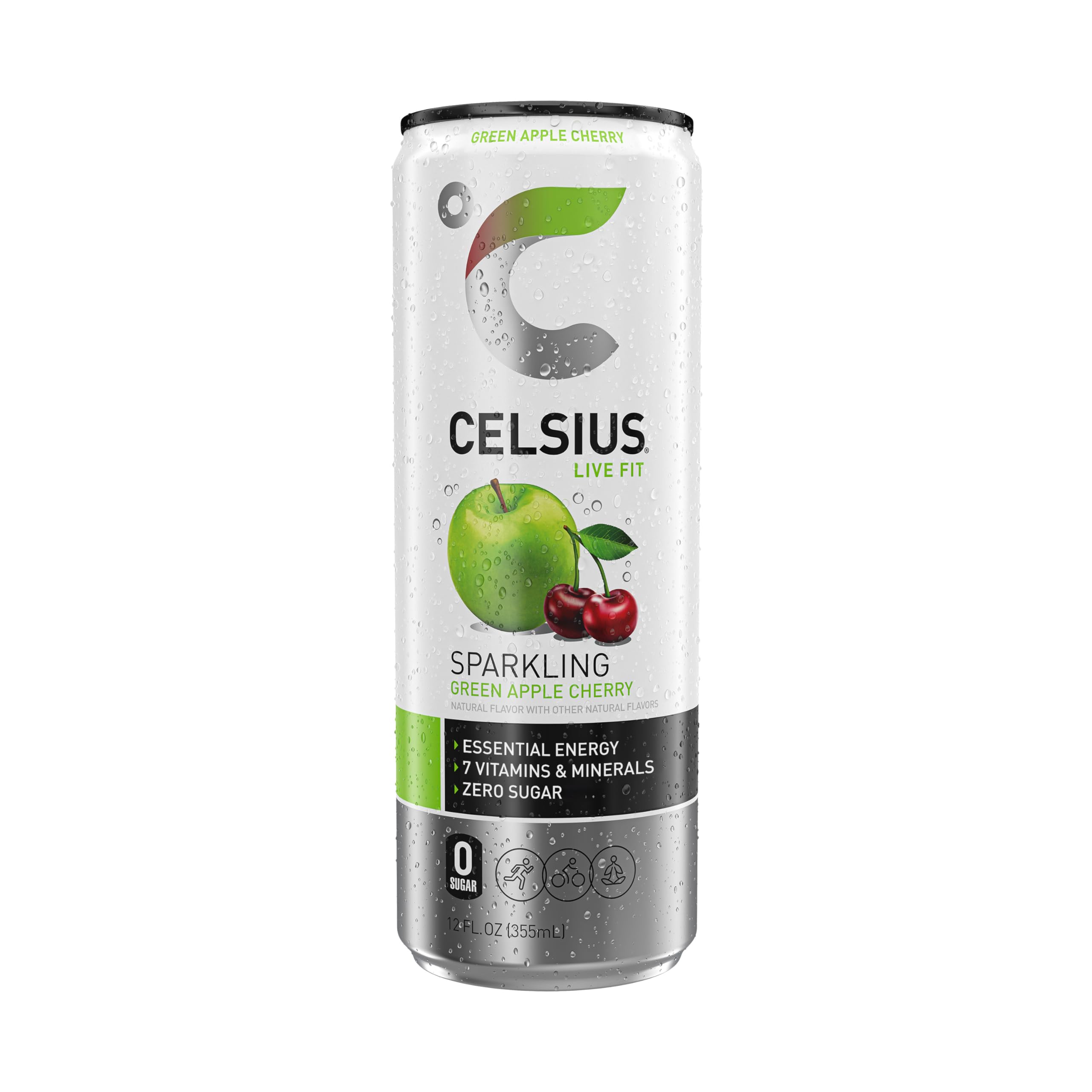 CELSIUS Sparkling Kiwi Guava, Functional Essential Energy Drink 12 Fl Oz (Pack of 12)