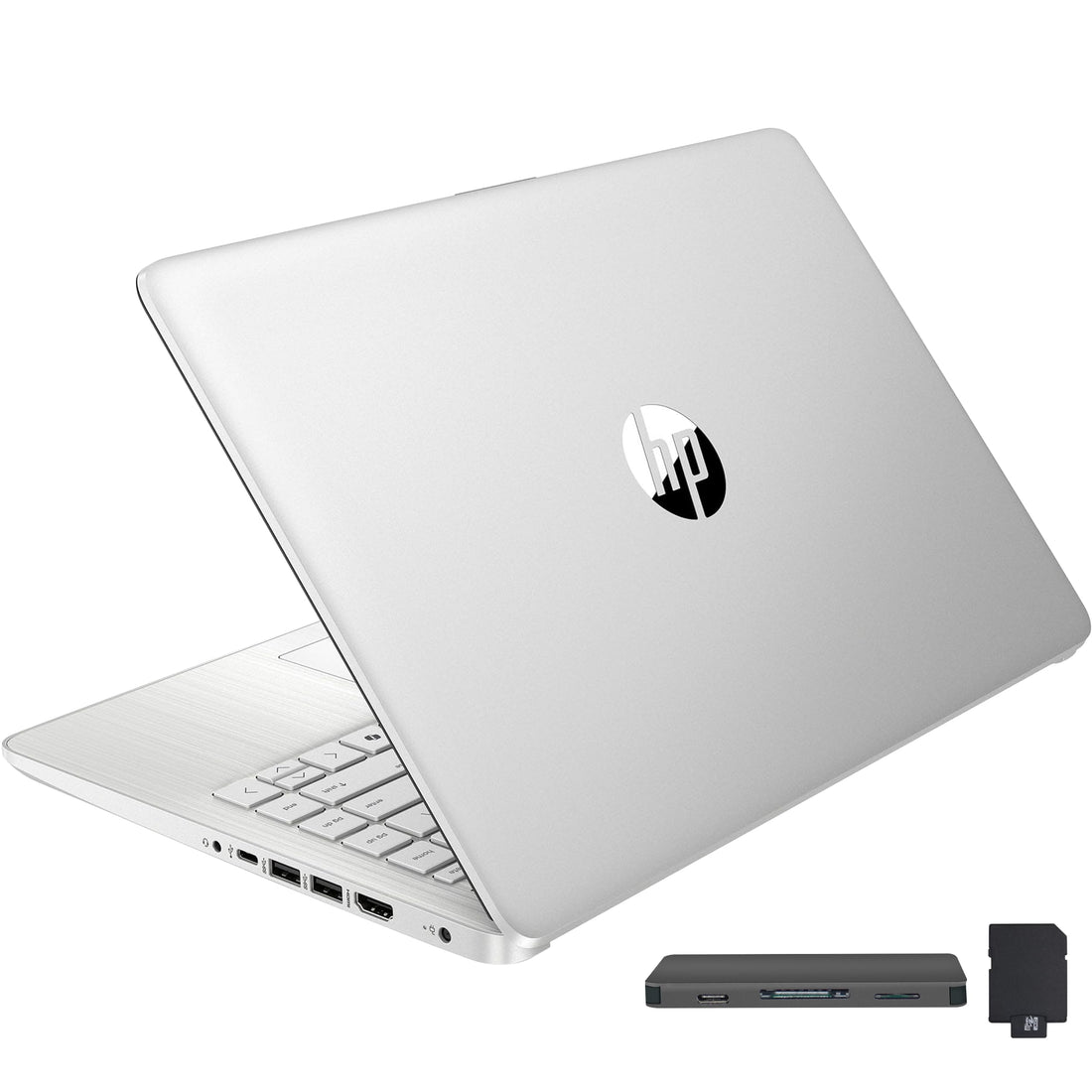 HP Stream 14" HD BrightView Laptop, Intel Celeron N4120, 16GB RAM, 288GB Storage (128GB UFS + 160GB Docking Station Set), Intel UHD Graphics, 720p Webcam, Wi-Fi, 1 Year Office 365, Win 11S, Silver