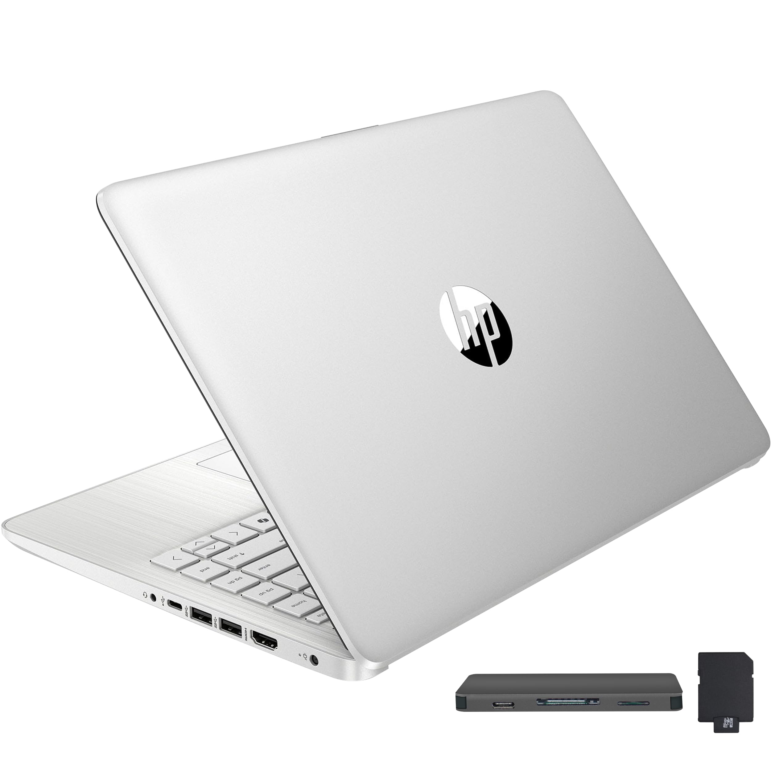 HP Stream 14" HD BrightView Laptop, Intel Celeron N4120, 16GB RAM, 288GB Storage (128GB UFS + 160GB Docking Station Set), Intel UHD Graphics, 720p Webcam, Wi-Fi, 1 Year Office 365, Win 11S, Silver