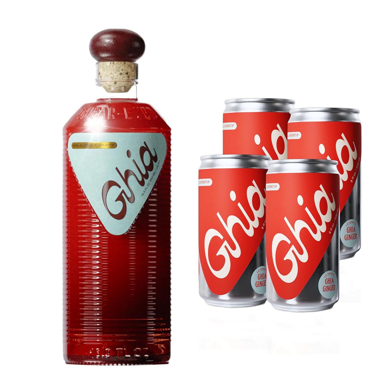 Ghia Non-Alcoholic Apéritif - 500ml | Botanical Mediterranean-Inspired Spirit Cocktail Mixer with Notes of Citrus, Rosemary & Bitter Herbs - Vegan, No Added Sugar, No Artificial Flavors, Caffeine-Free
