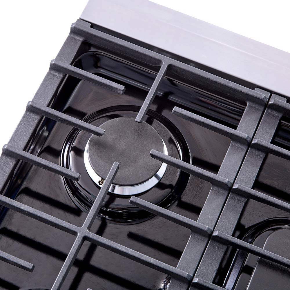 THOR Kitchen Freestanding Professional 30-Inch Gas Range in Stainless Steel - Model LRG3001U