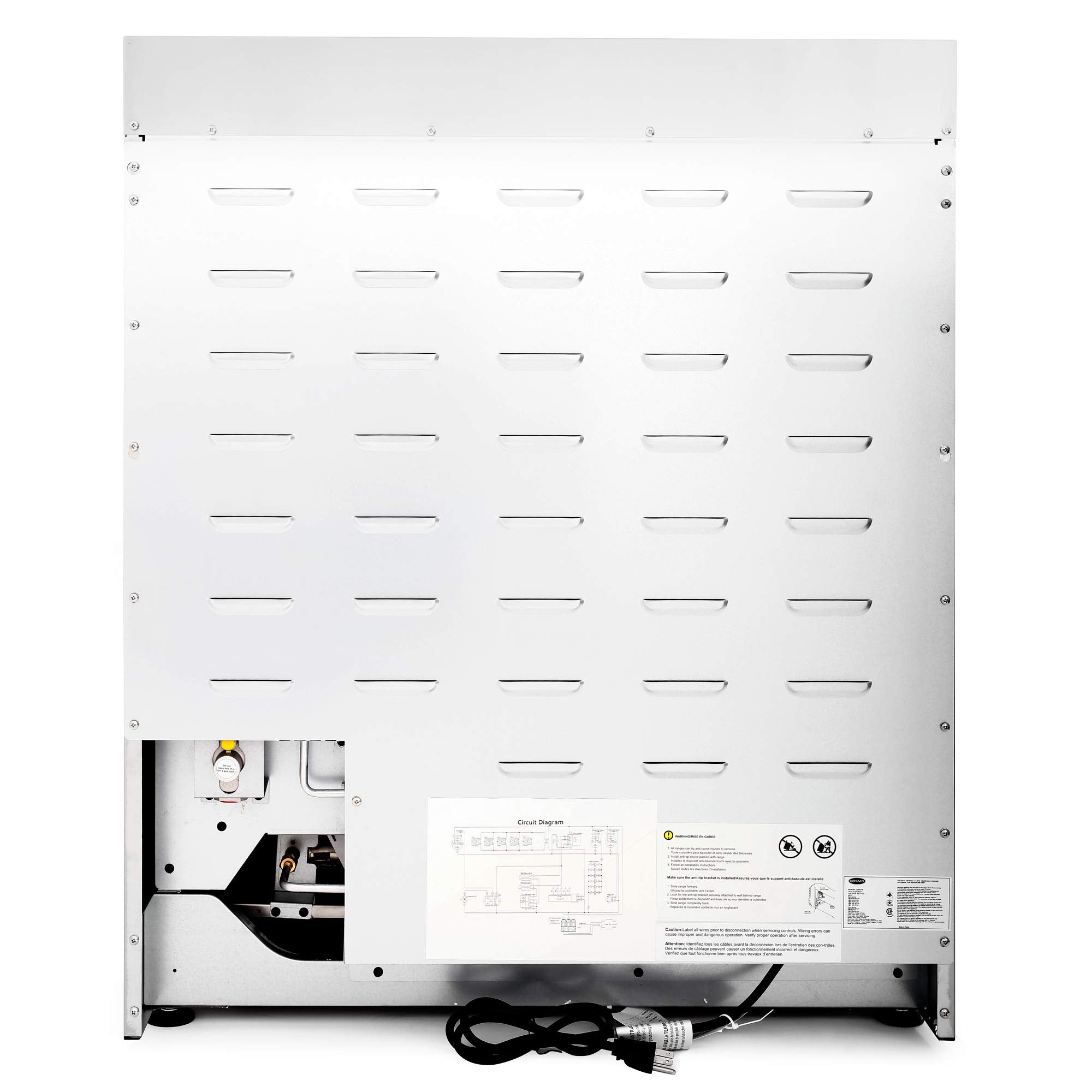COSMO COS-EPGR366 36 in. Haven Collection 6.0 cu. ft. Gas Range, 6 Burners, Convection Oven, Knob LEDs, Storage Drawer, Stainless Steel