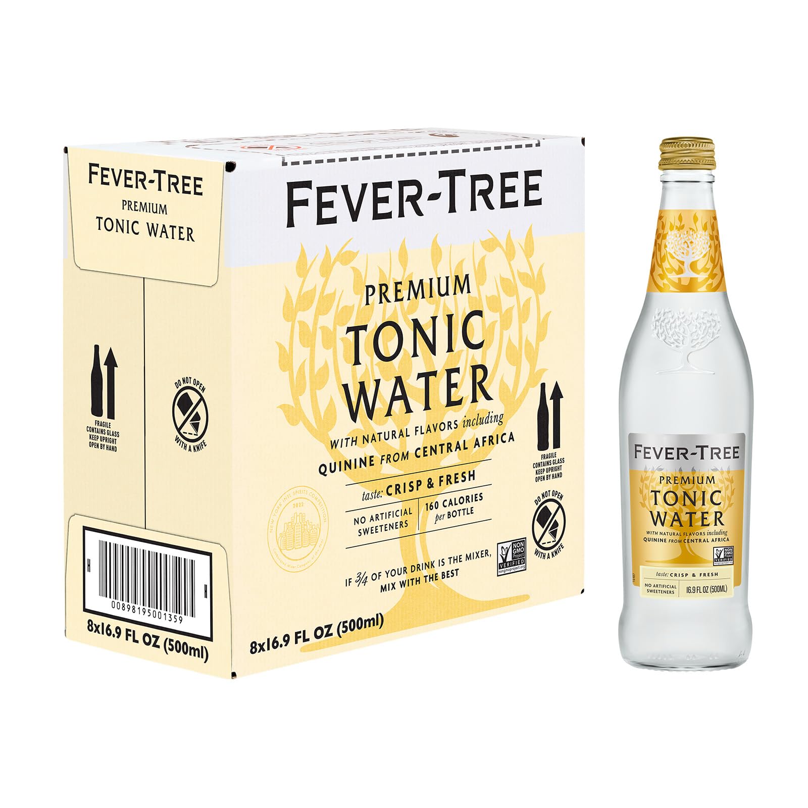 Fever Tree Tonic Water - Premium Quality Mixer - Refreshing Beverage for Cocktails & Mocktails. Naturally Sourced Ingredients, No Artificial Sweeteners or Colors - 150 ML Cans - Pack of 24