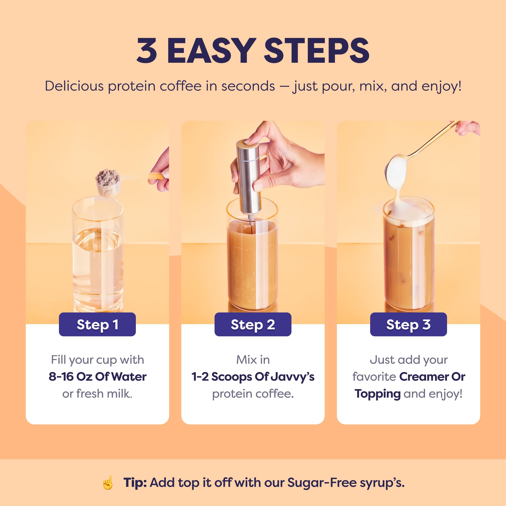 Caramel Protein Iced Coffee - Premium Whey Protein & Instant Iced Coffees - 100% Natural Cold Brew - Zero Artificial Flavors & Sweeteners, 80 mg Caffeine Per Serving, No Added Sugar, 20 Servings