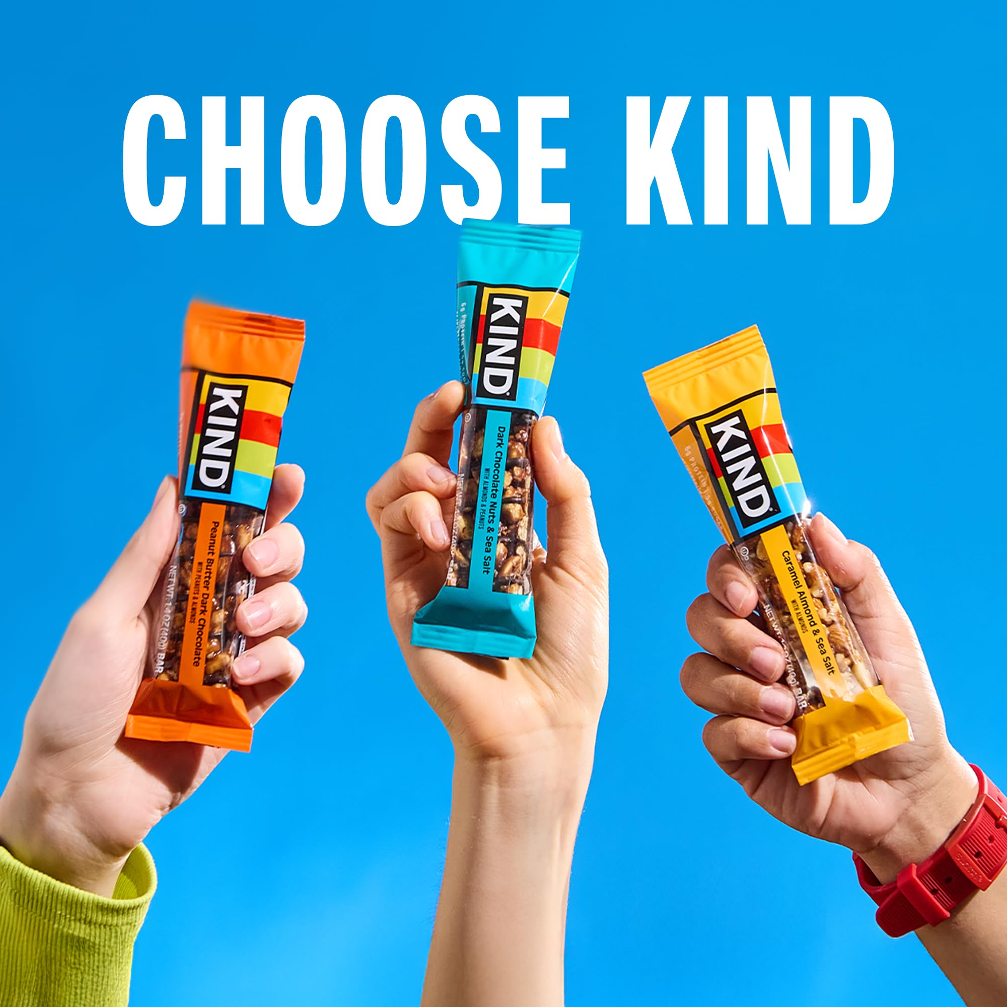 KIND Bars Seeds, Fruit and Nuts Variety Pack, Strawberry, Dark Chocolate Raspberry and Orange Cranberry, Good Source of Fiber, 5g Protein, Gluten Free Snack Bars, 18 Count