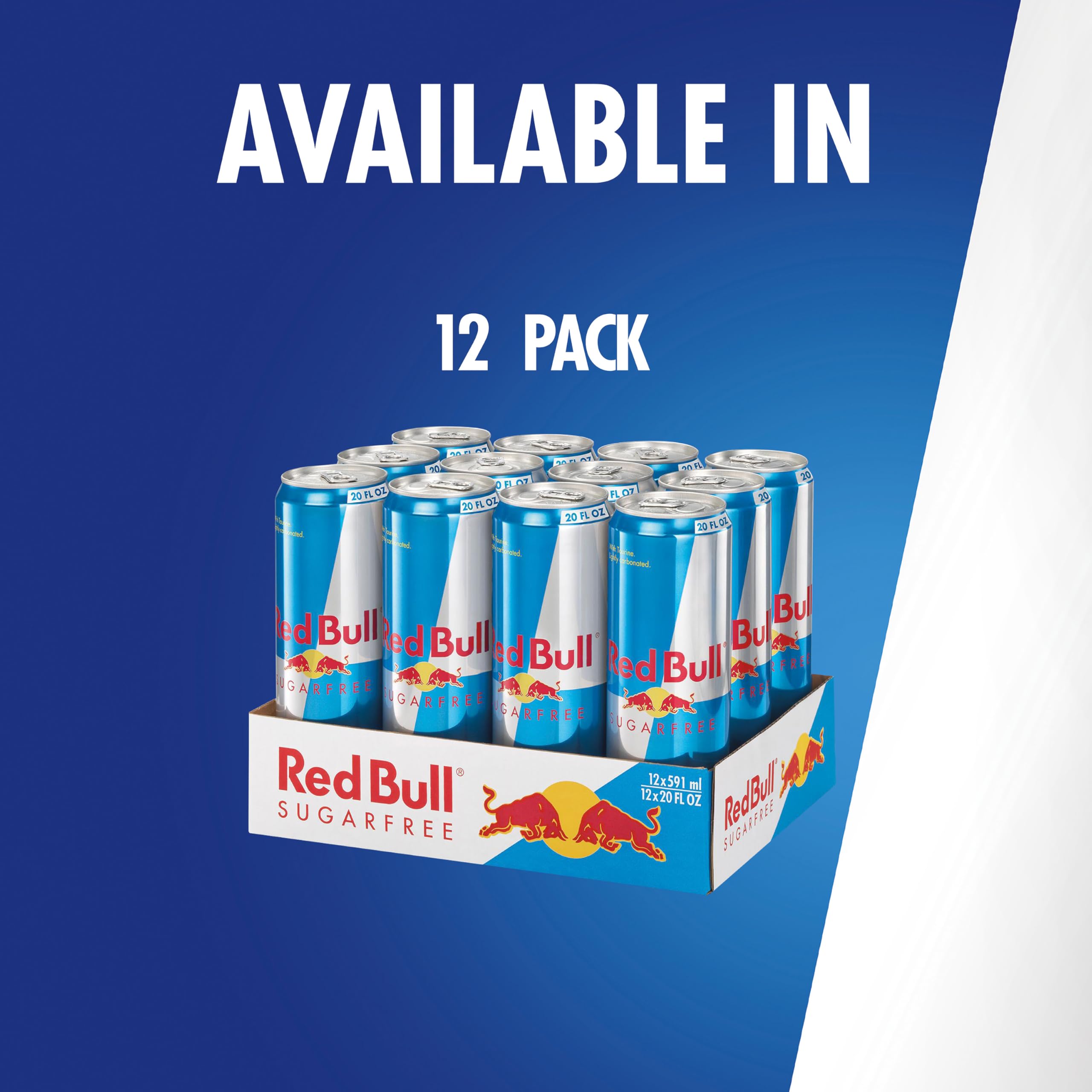 Red Bull Sugar Free Energy Drink with 151mg Caffeine plus Taurine & B Vitamins, 16 Fl Oz, Pack of 12 Cans