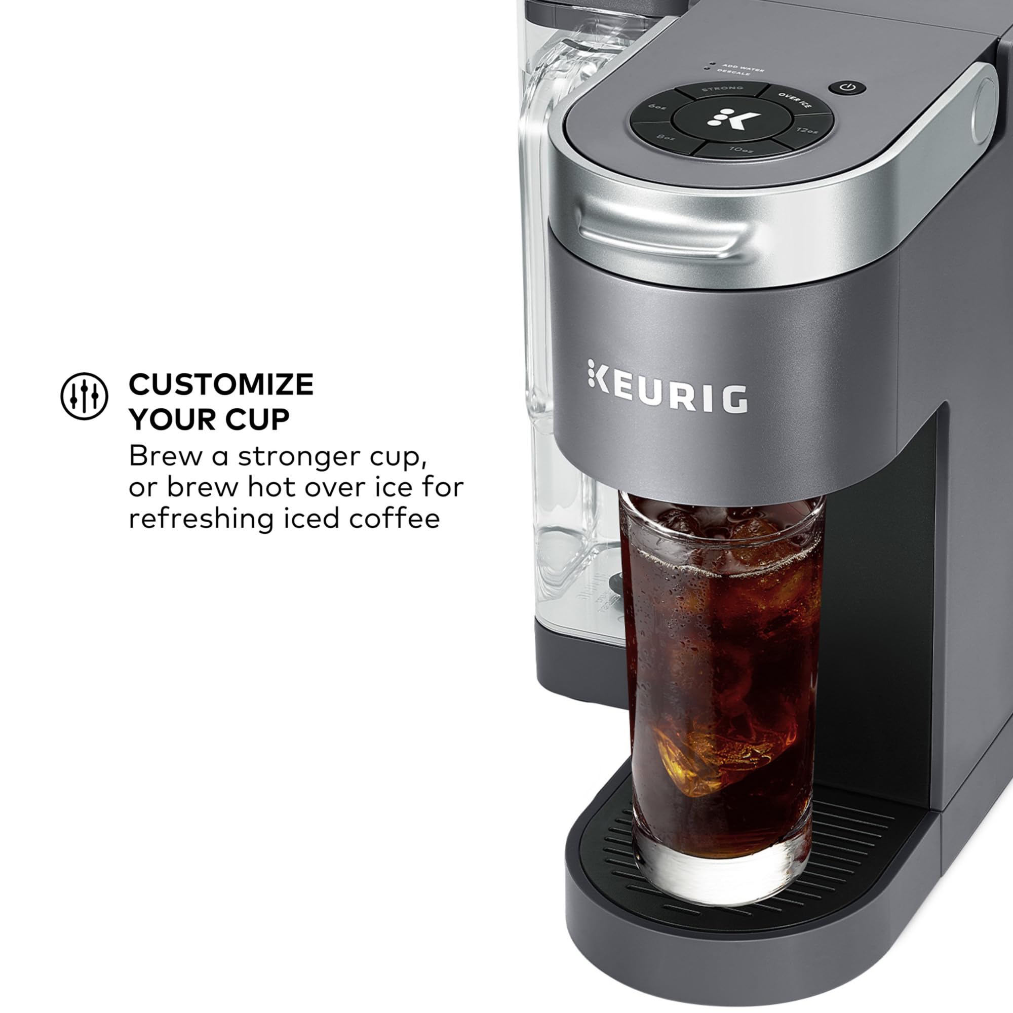 Keurig K-Supreme Single Serve K-Cup Pod Coffee Maker, MultiStream Technology, 4 Brew Sizes, 66oz Dual-Position Removable Reservoir, Black