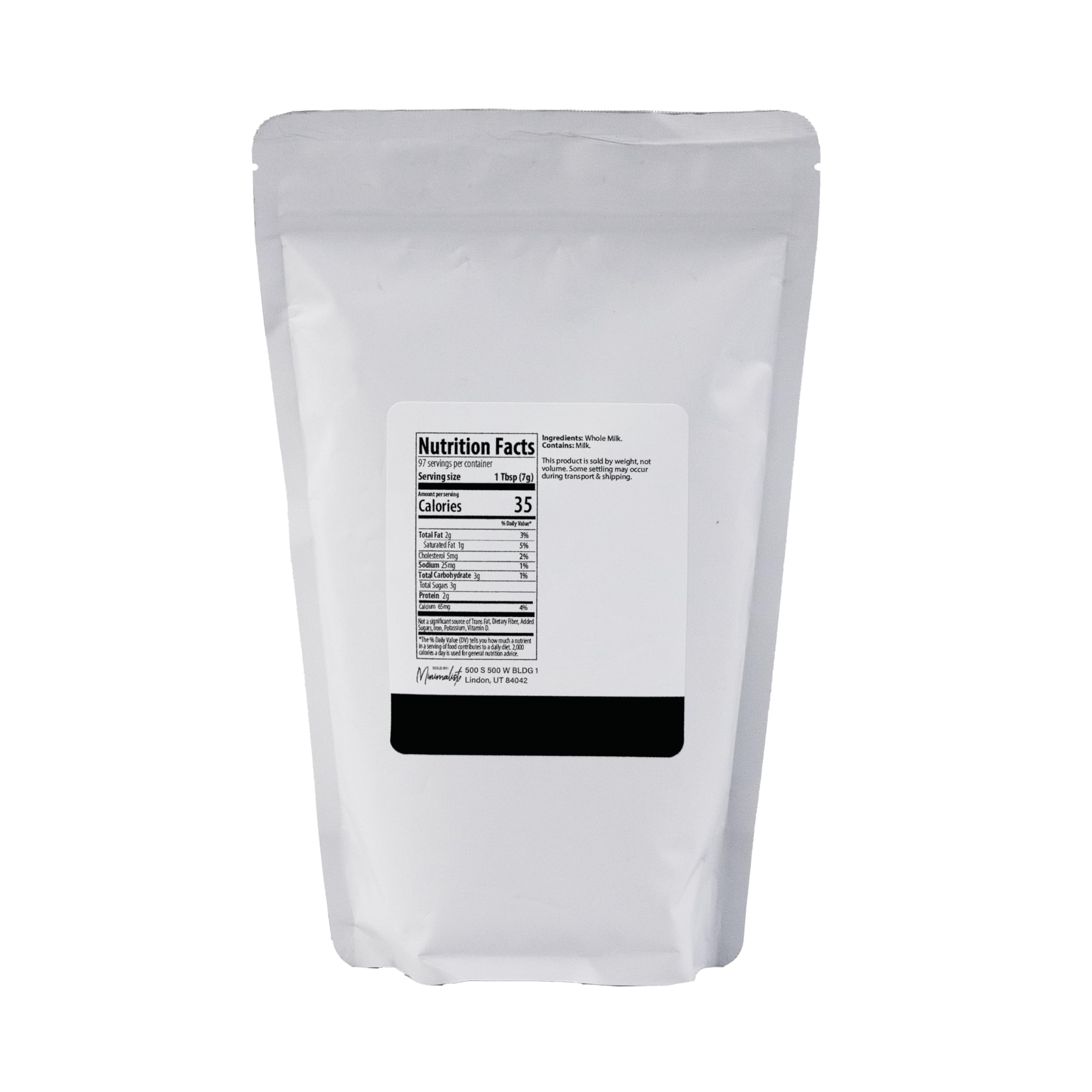 Minimalist Whole Milk Powder, Ideal for Baking and Cooking (5 Pound)