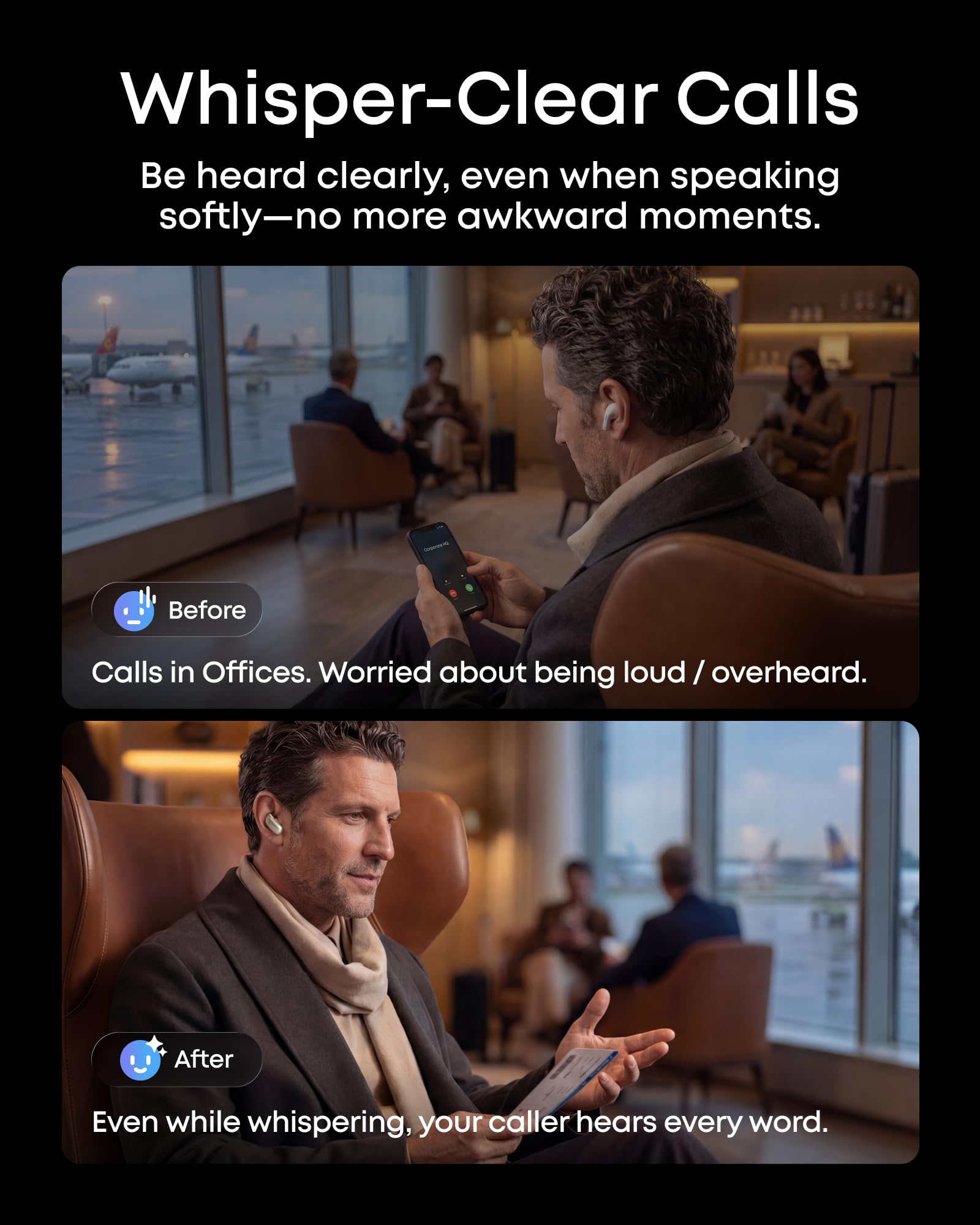 Soundcore Liberty 5 Pro,Guinness World Records-Certified Call Quality,Anker Thus™ AI Chip,Active Noise Cancelling Wireless Earbuds,Crystal-Clear Calls for Commute,Noisy Environments