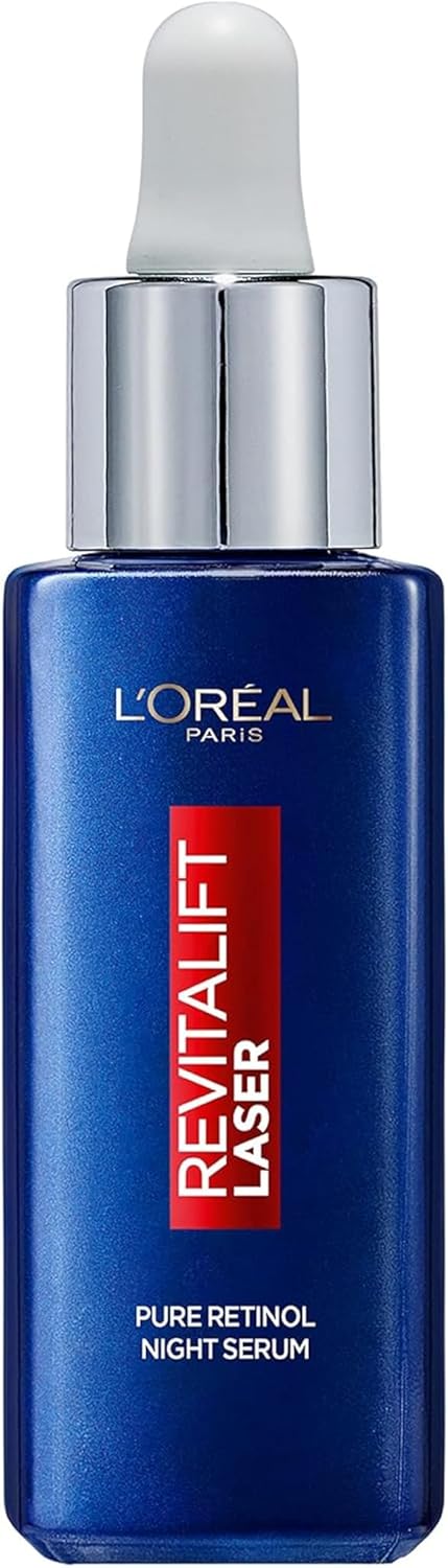 L’Oréal Paris Pure Retinol Night Serum, Revitalift Laser Face Serum, Deep Anti-Wrinkle Serum [30ml]