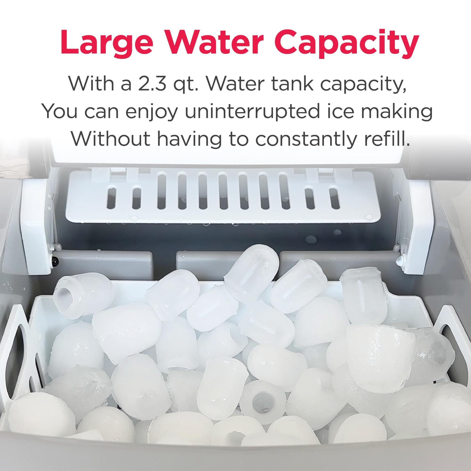 Frigidaire 26 Lbs per Day Portable Compact Maker, Ice Making Machine, Stainless, Medium