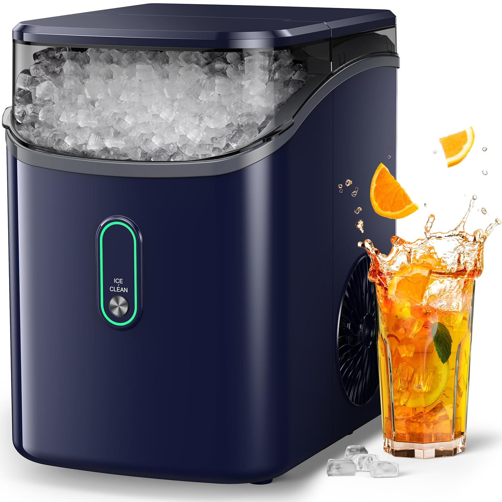 Silonn Ice Maker Countertop, Portable Ice Machine with Carry Handle, Self-Cleaning Ice Makers with Basket and Scoop, 9 Cubes in 6 Mins, 26 lbs per Day, Ideal for Home, Kitchen, Camping, RV