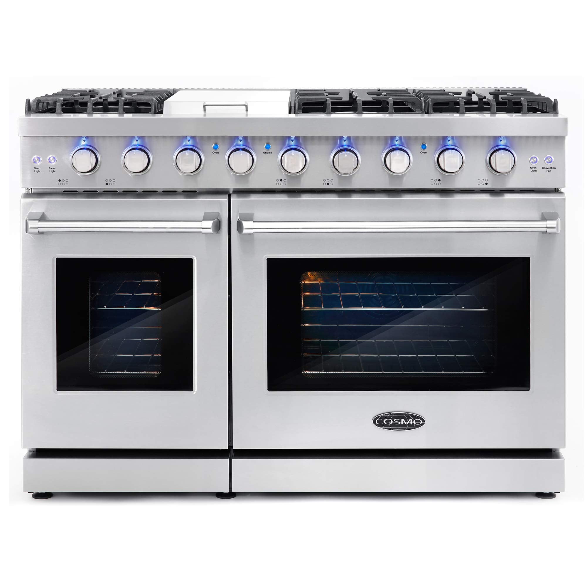 COSMO COS-EPGR366 36 in. Haven Collection 6.0 cu. ft. Gas Range, 6 Burners, Convection Oven, Knob LEDs, Storage Drawer, Stainless Steel