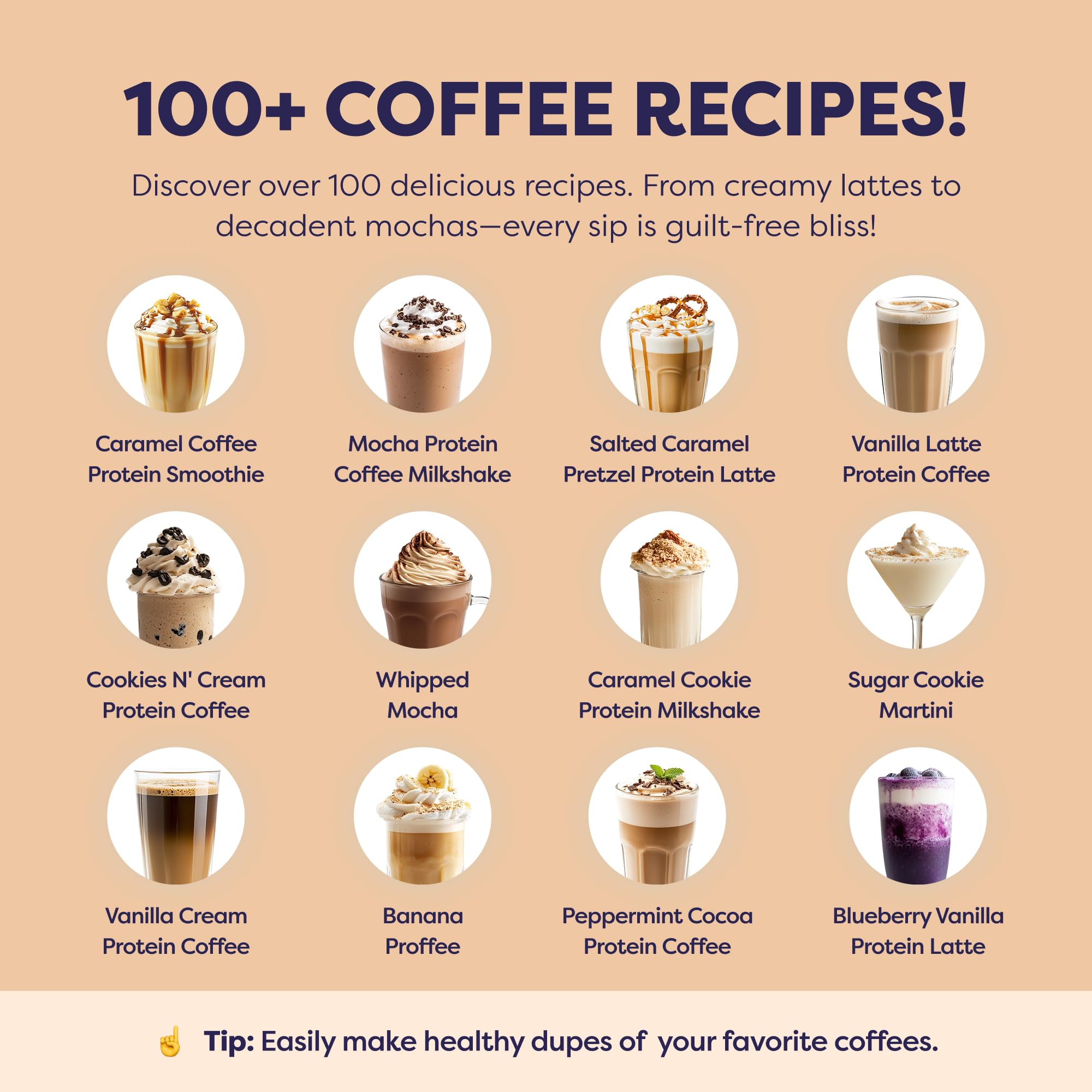 Caramel Protein Iced Coffee - Premium Whey Protein & Instant Iced Coffees - 100% Natural Cold Brew - Zero Artificial Flavors & Sweeteners, 80 mg Caffeine Per Serving, No Added Sugar, 20 Servings