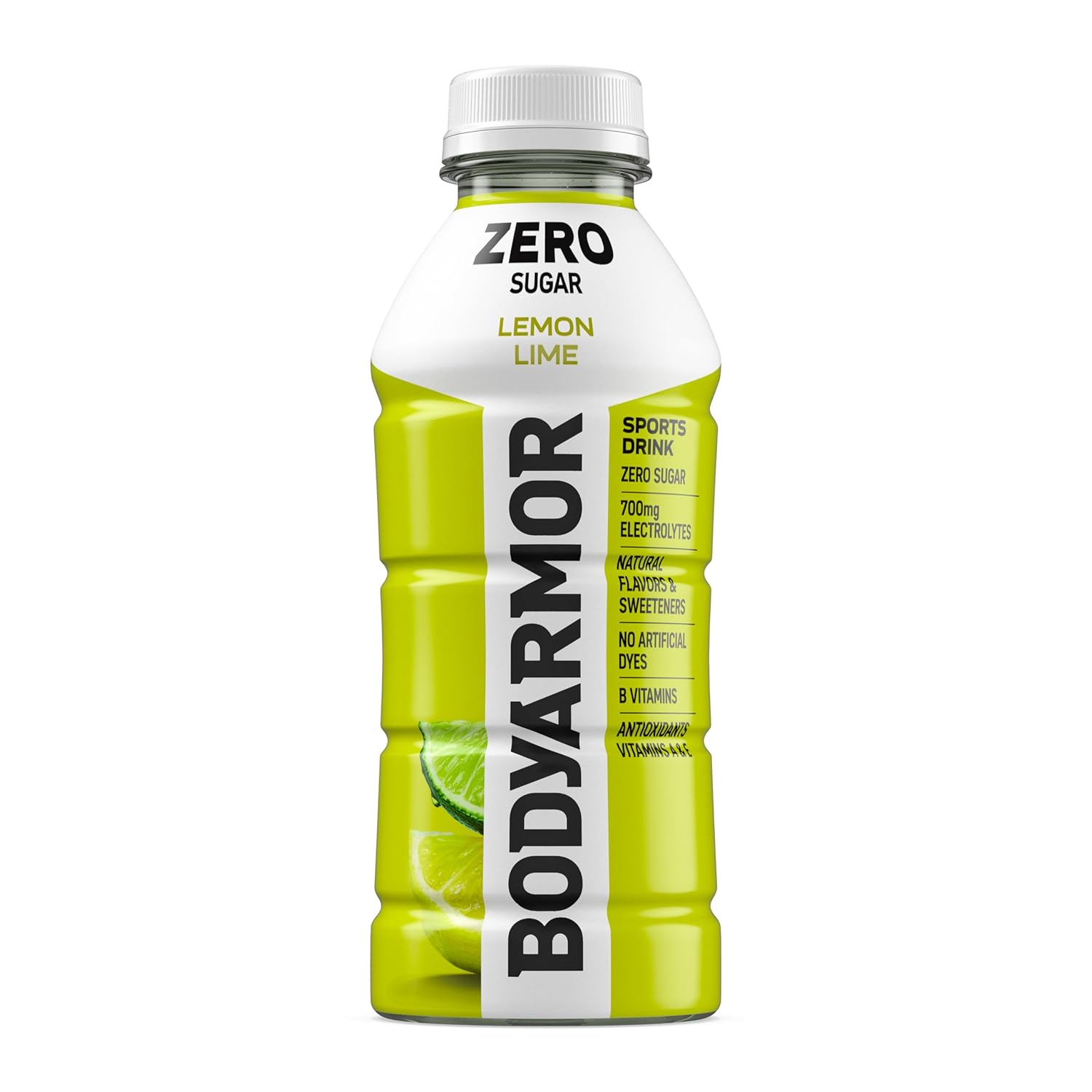 BODYARMOR ZERO Sugar Lemon Lime Electrolyte Drink, Natural Flavors, 16 Fl Oz Bottles (12 Pack), B Vitamins & Antioxidants Sugar Free Hydration