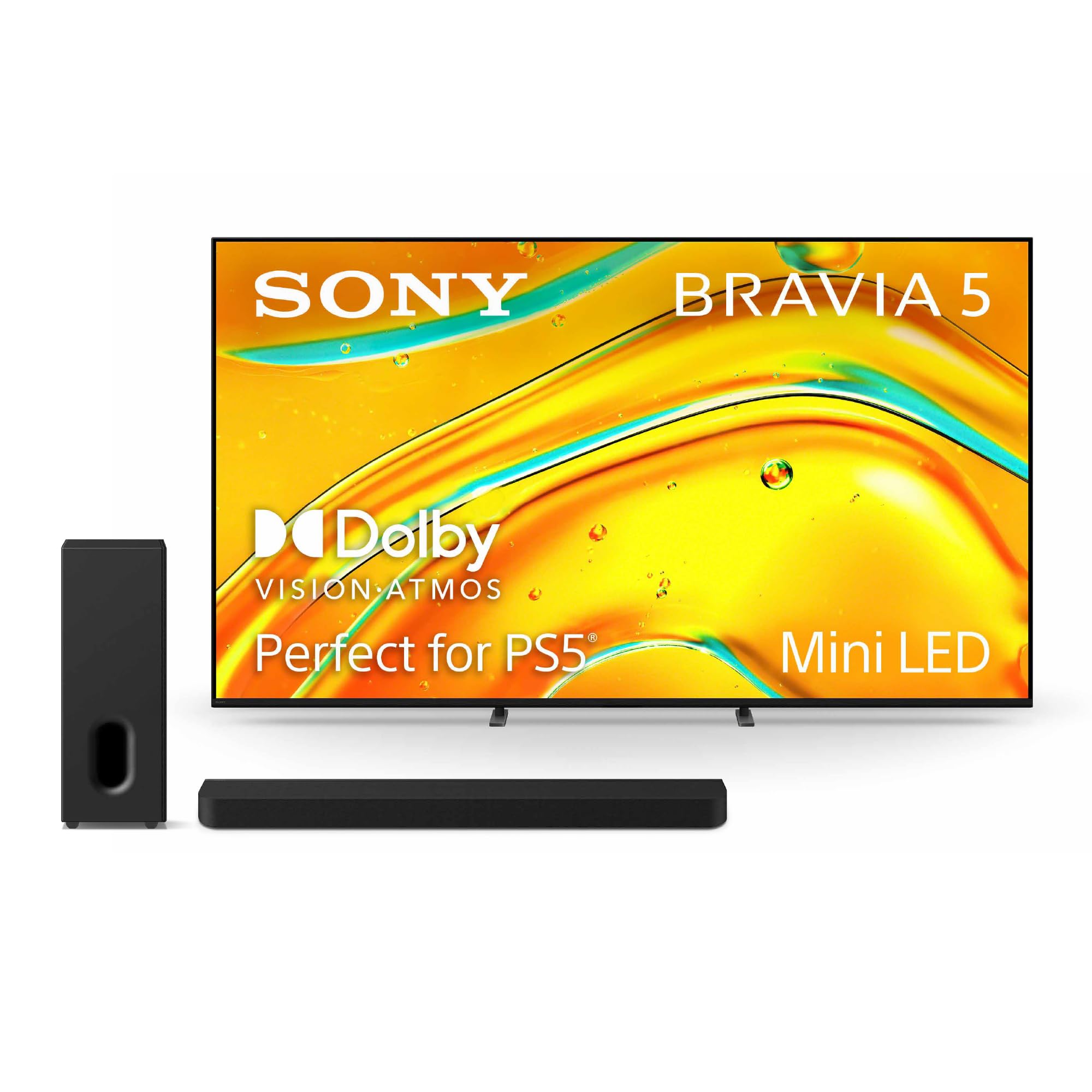 Sony BRAVIA 5 65 Inch TV, Mini LED, 4K Smart Google TV, XR Processor with AI Technology,120hz Television with Dolby Vision/Atmos, Exclusive Features for PlayStation®5, K-65XR50
