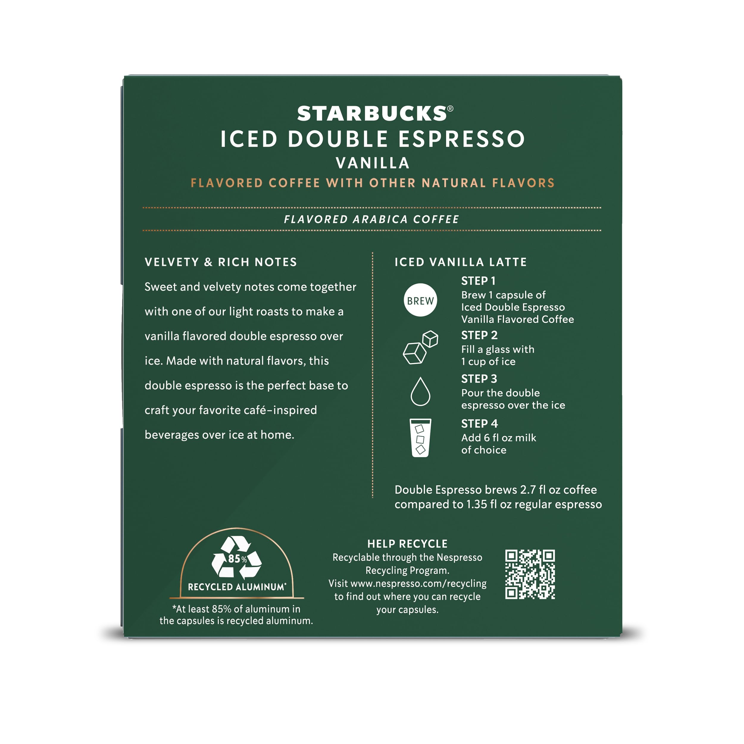 Starbucks by Nespresso Vertuo, Blonde Roast Espresso, 50-count Espresso Pods, Brews, 1.35 oz.