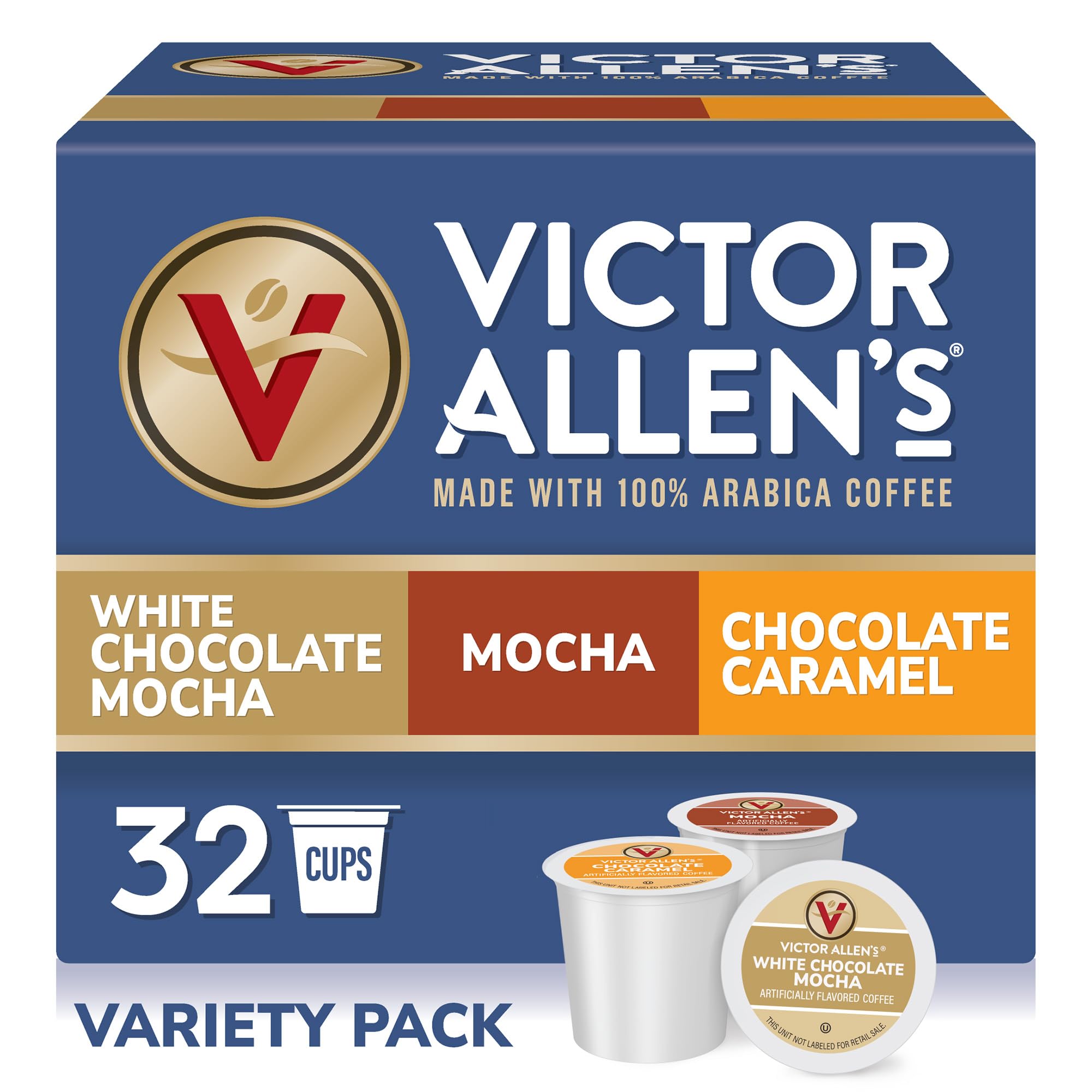 Victor Allen's Coffee Hazelnut Flavored, Medium Roast, 80 Count, Single Serve Coffee Pods for Keurig K-Cup Brewers